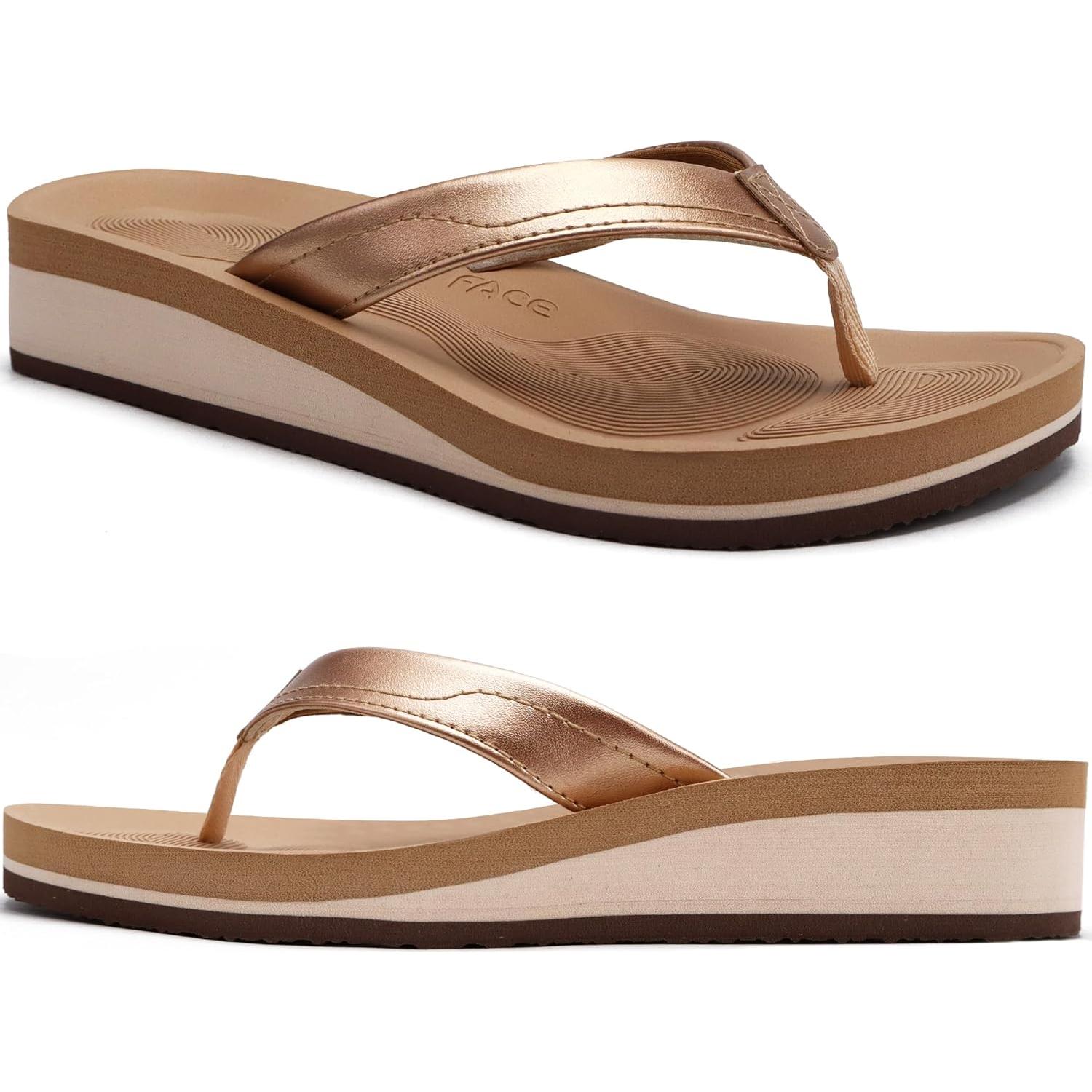 Chanclas de Cuña COFACE para Mujeres - Sandalias de Dedo 8.83 cm