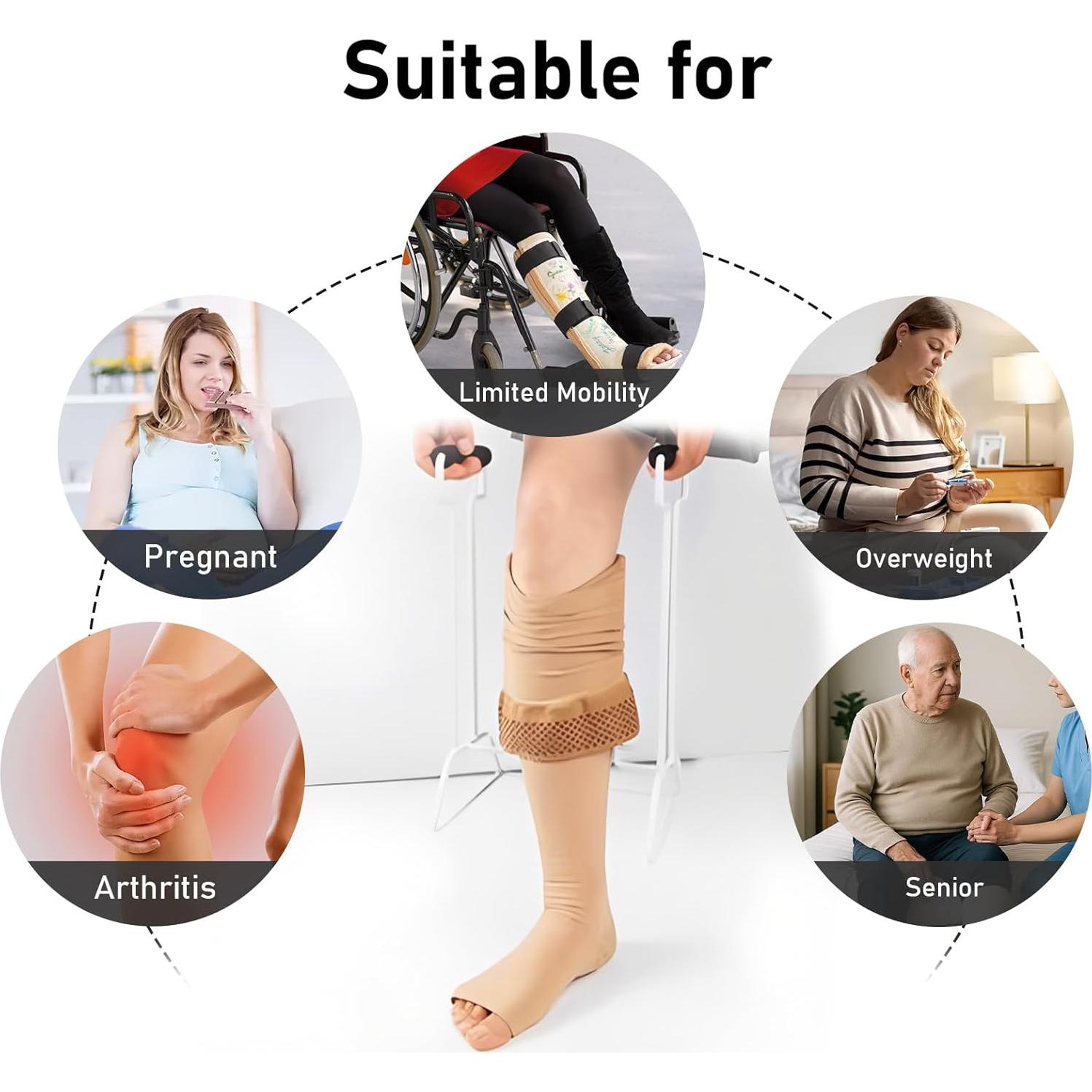 Ayuda para Calcetines Tendak, Estructura Metálica Ergonómica, 36 cm