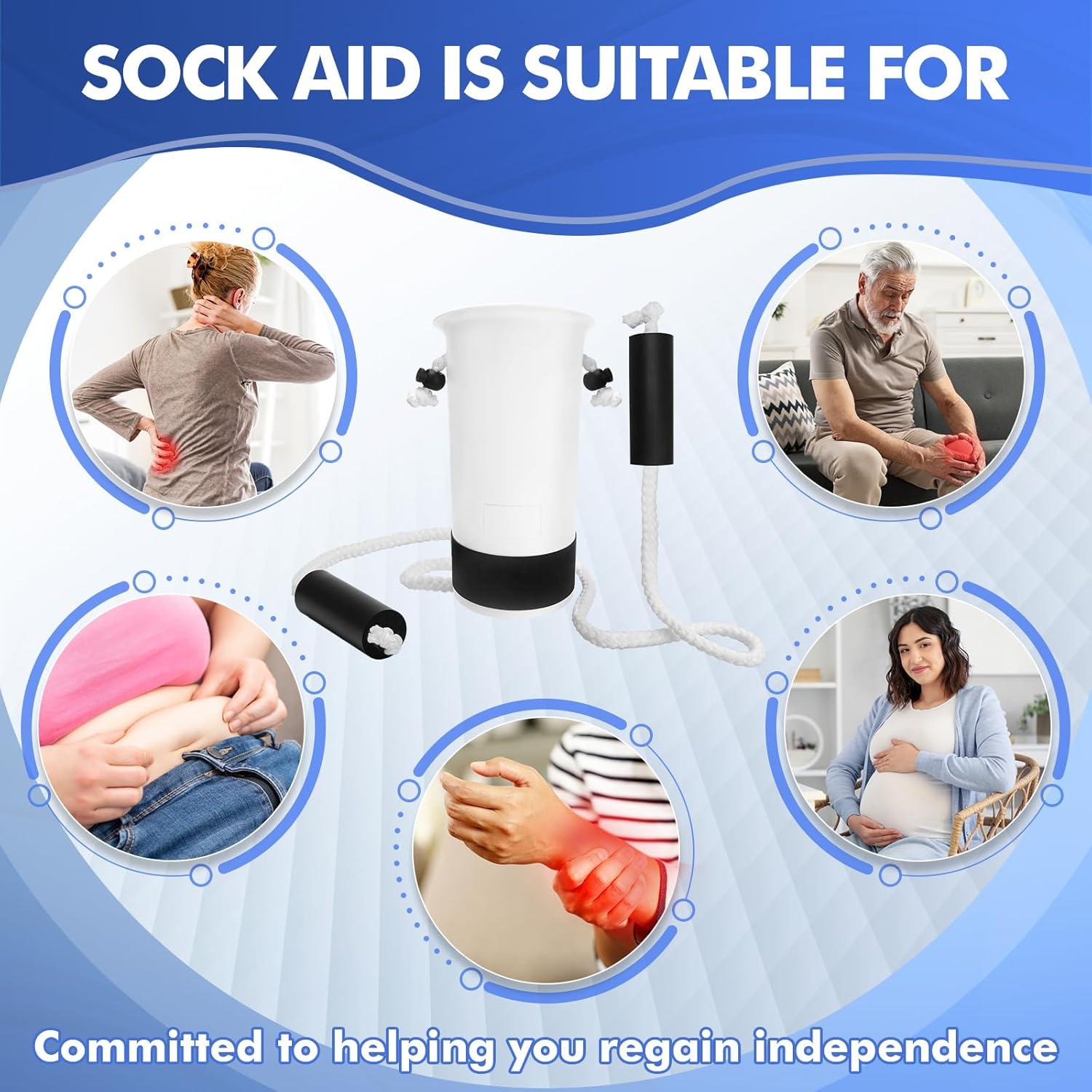 Ayuda para Poner Calcetines Ansevo con Mango de Espuma 88.9 cm