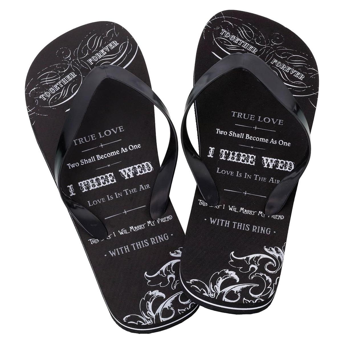 Chanclas para Hombre Lillian Rose Talla 12 Just Married Negro
