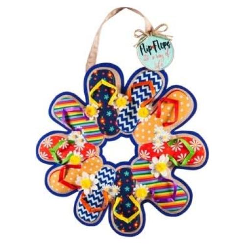Bandera Decorativa Evergreen 45.72x45.72 cm Chanclas Coloridas