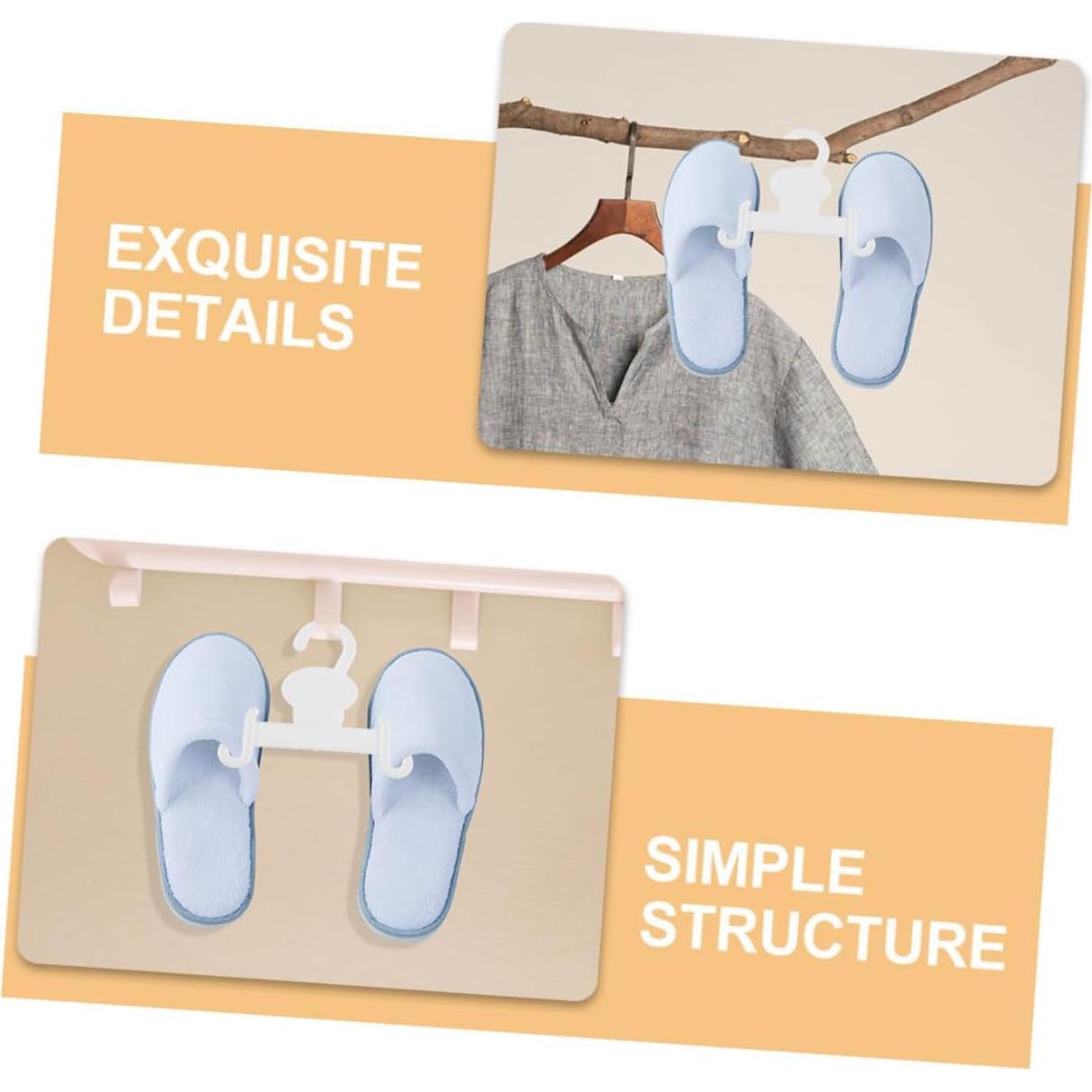 10 Ganchos para Pantuflas MUCKLILY Soporte de Pared Transparente