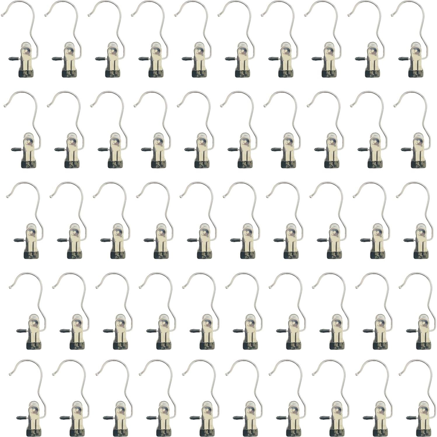 Ganchos Pro para Botas Global Display - 50 Piezas Metal Plateado