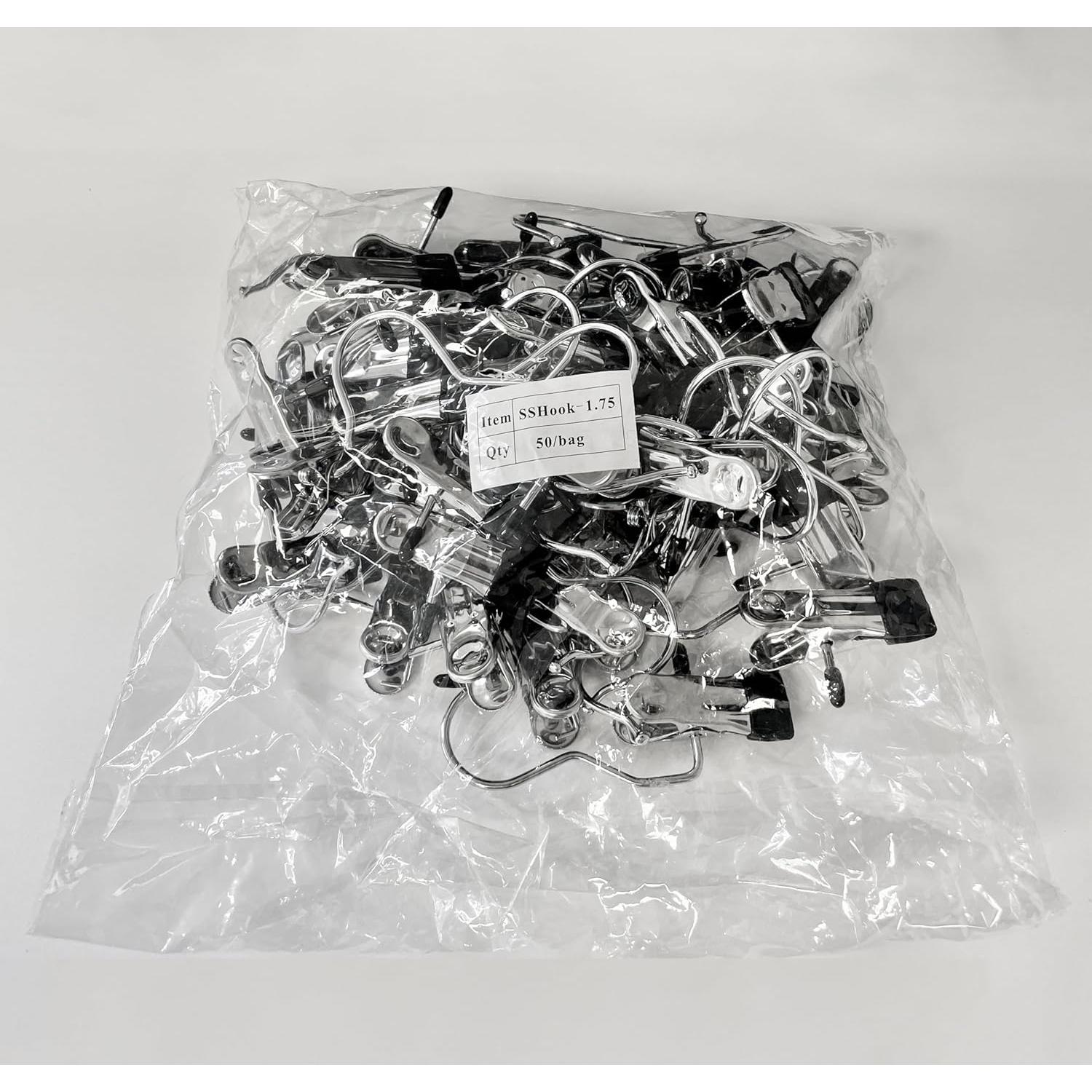 Ganchos Pro para Botas Global Display - 50 Piezas Metal Plateado