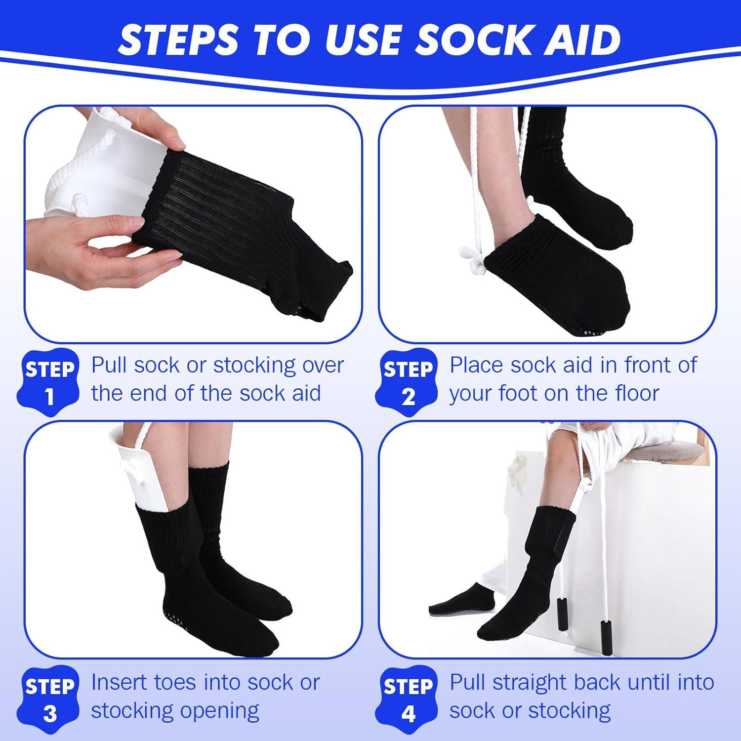 Ayudante para Ponerse Calcetines LemonRoad 4 Pack para Ancianos