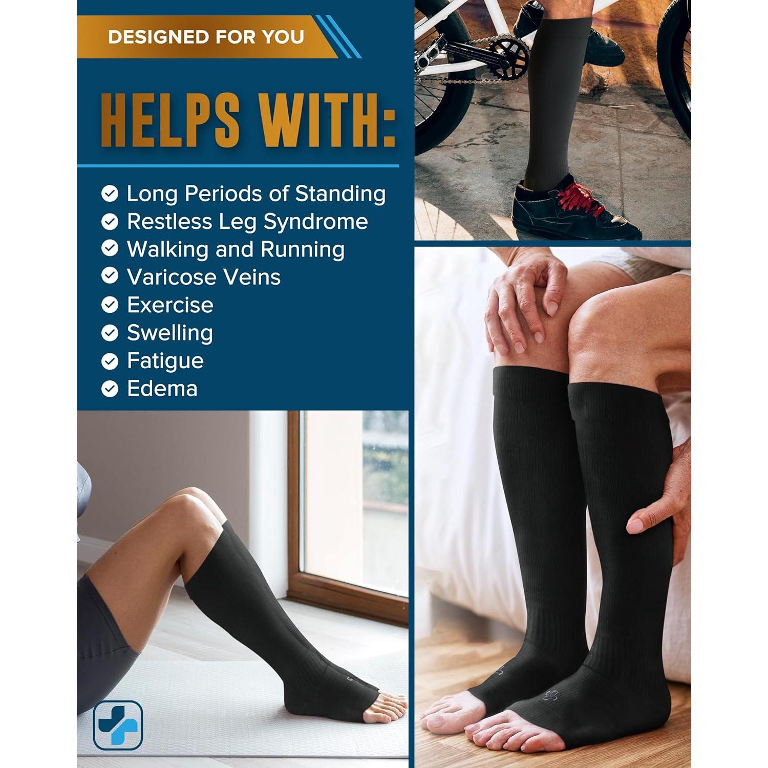 Calcetines de Compresión Abiertos Doctor's Select 20-30 mmHg