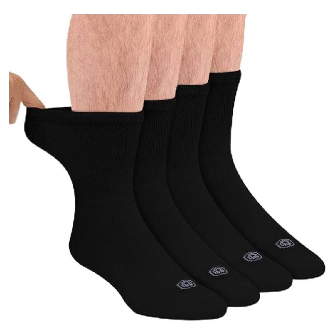 Calcetines Diabéticos Doctor's Choice para Hombres - 4 Pares, Talla Grande 10-13