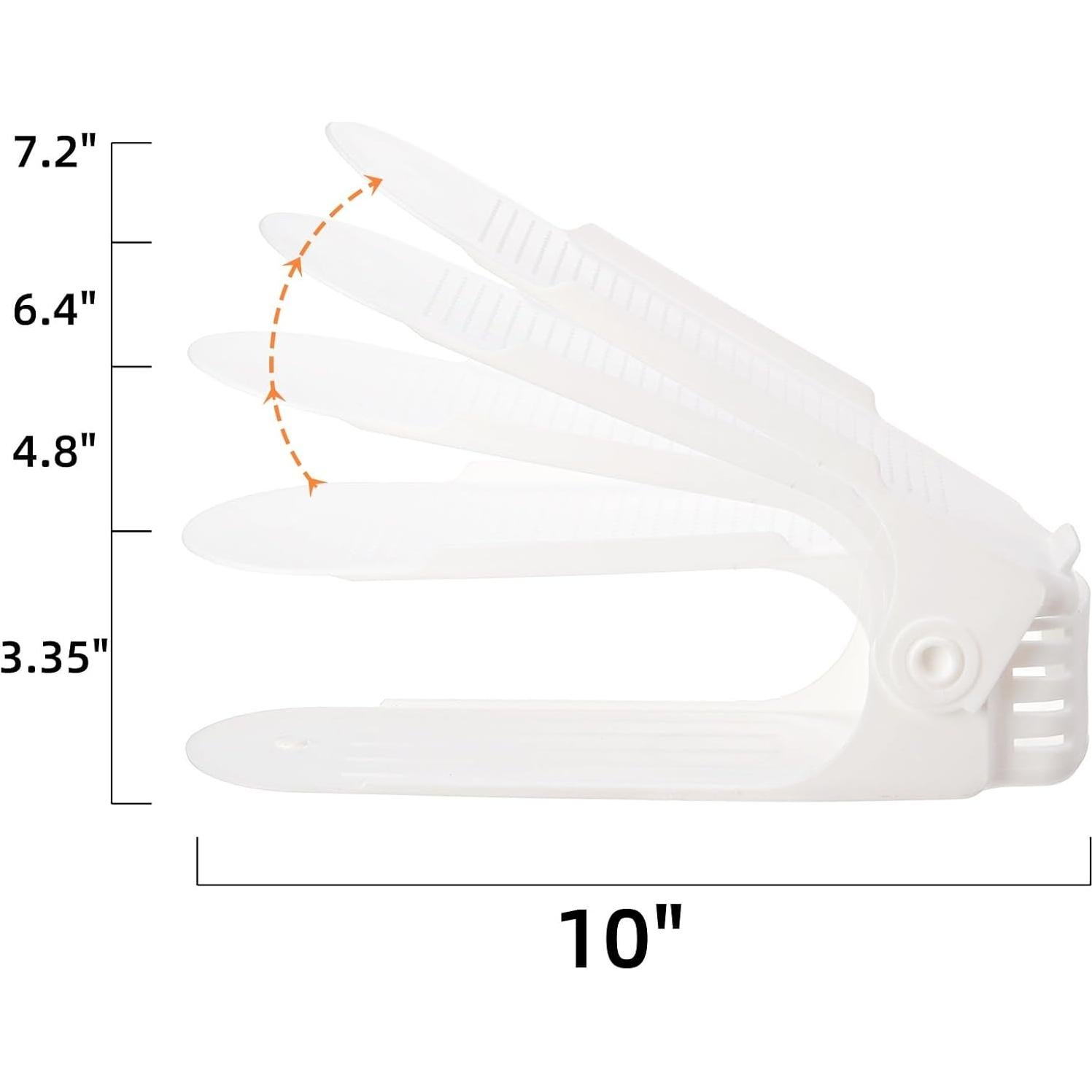 Organizador de Zapatos Noamus 24 Paquetes Ajustable Blanco