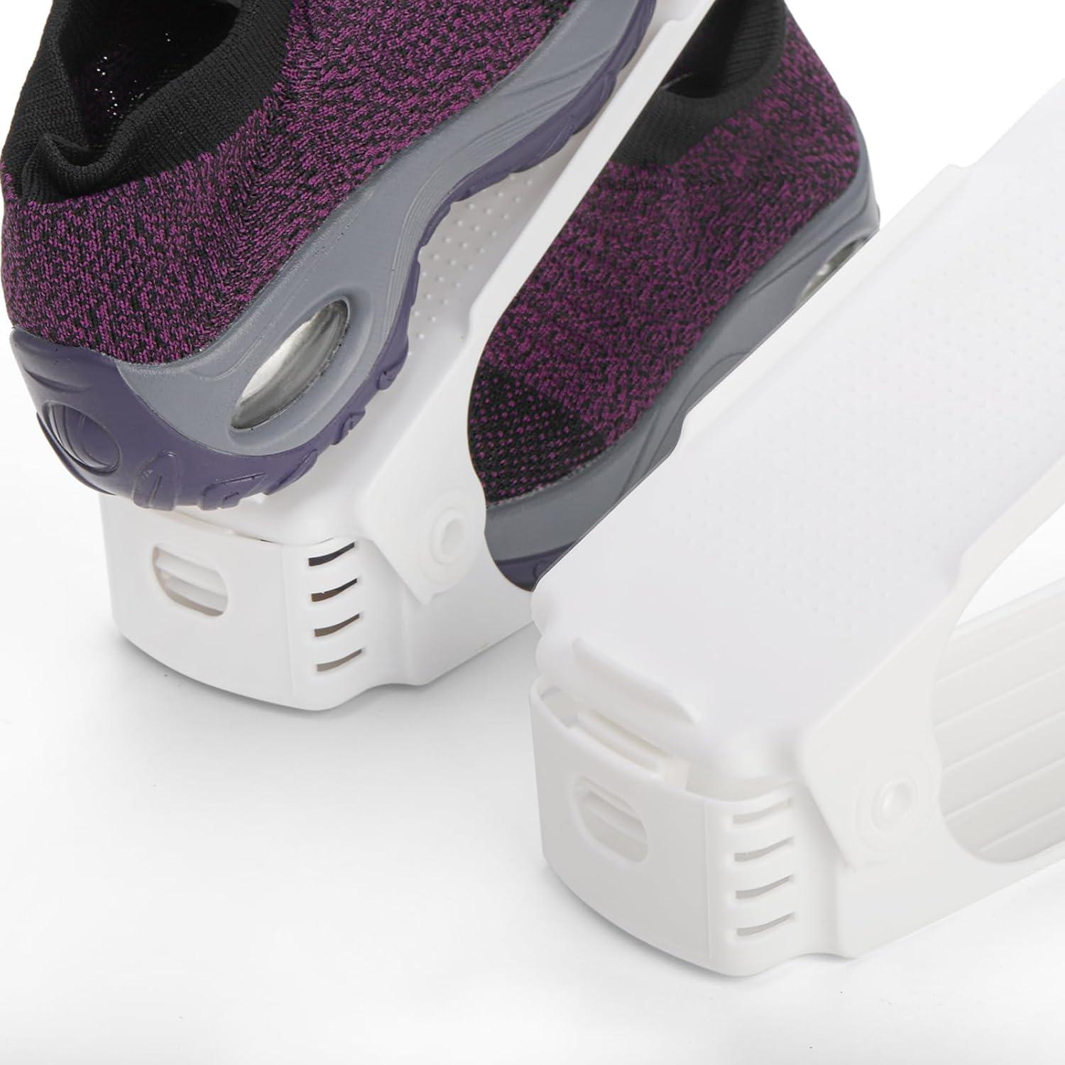 Organizador de Zapatos Noamus 24 Paquetes Ajustable Blanco