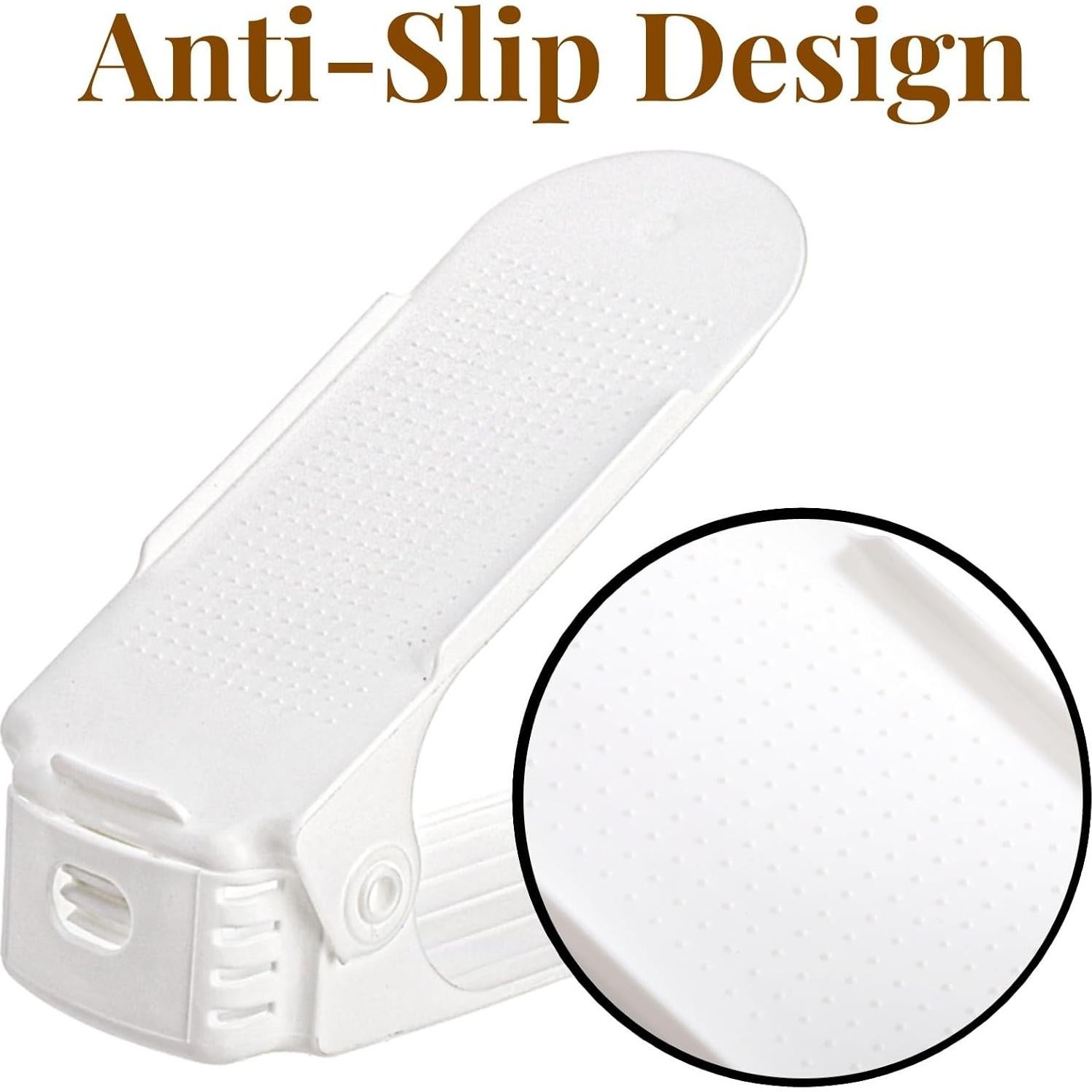 Organizador de Zapatos Noamus 24 Paquetes Ajustable Blanco