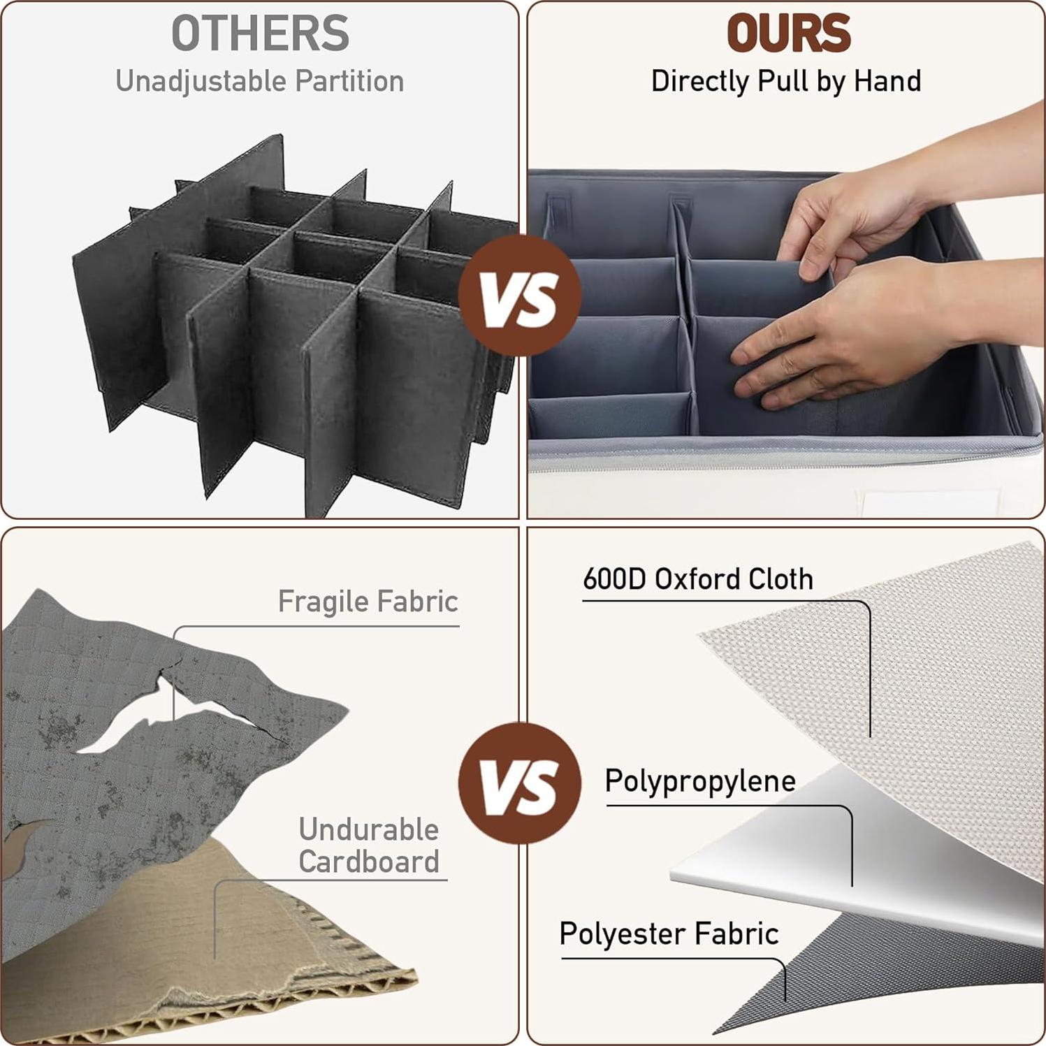 Organizador de Zapatos KETYWHA Plegable 16 Compartimentos Beige y Gris