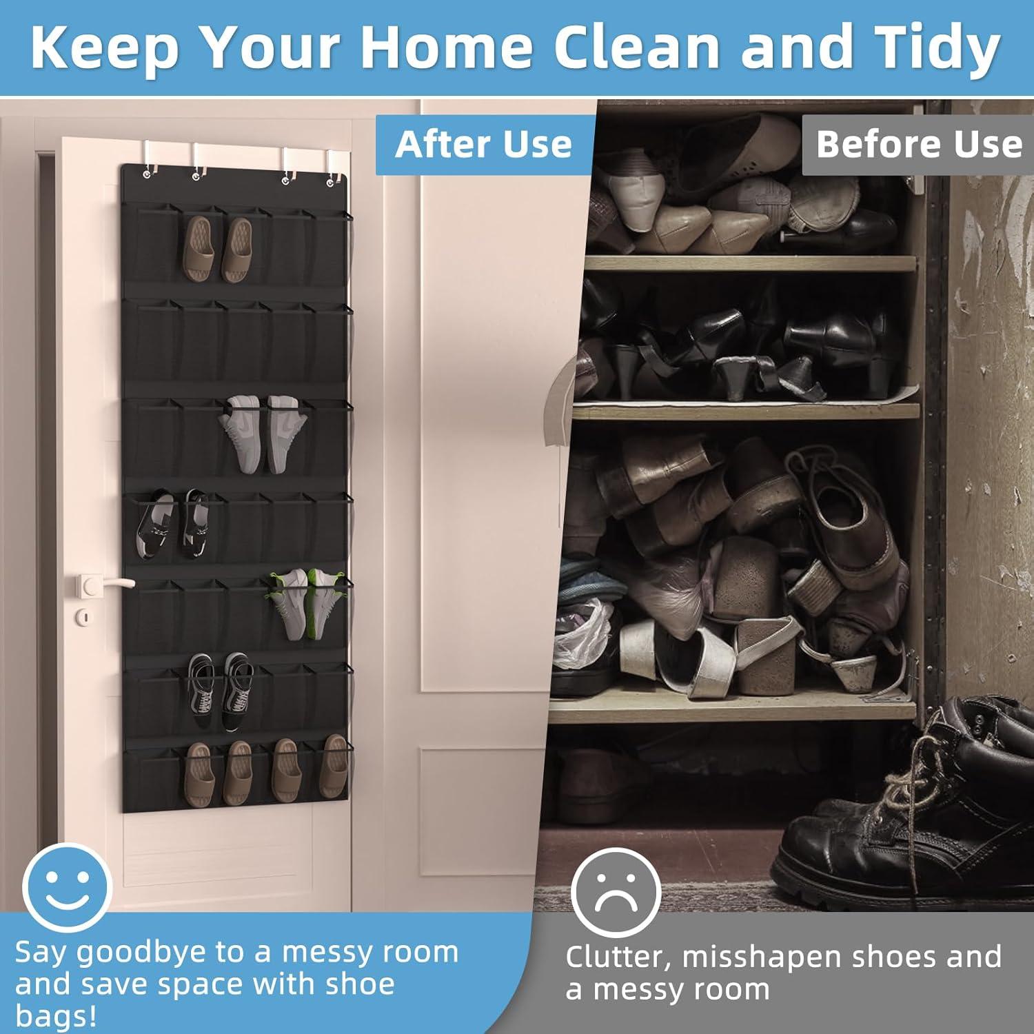Organizador de Zapatos Aisoso sobre la Puerta con 35 Bolsillos