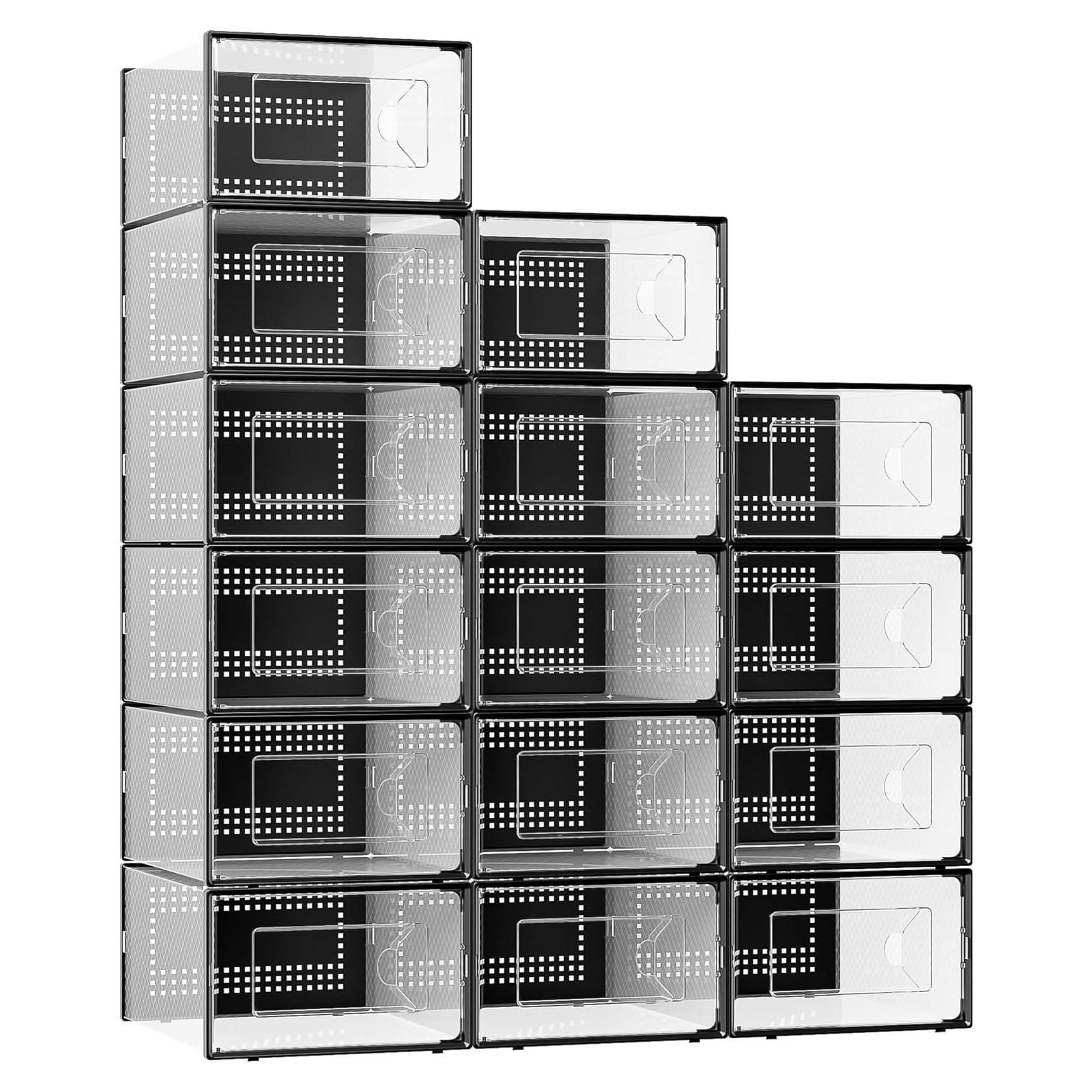 Caja de Almacenamiento para Zapatos Foluck 15 Piezas Apilables