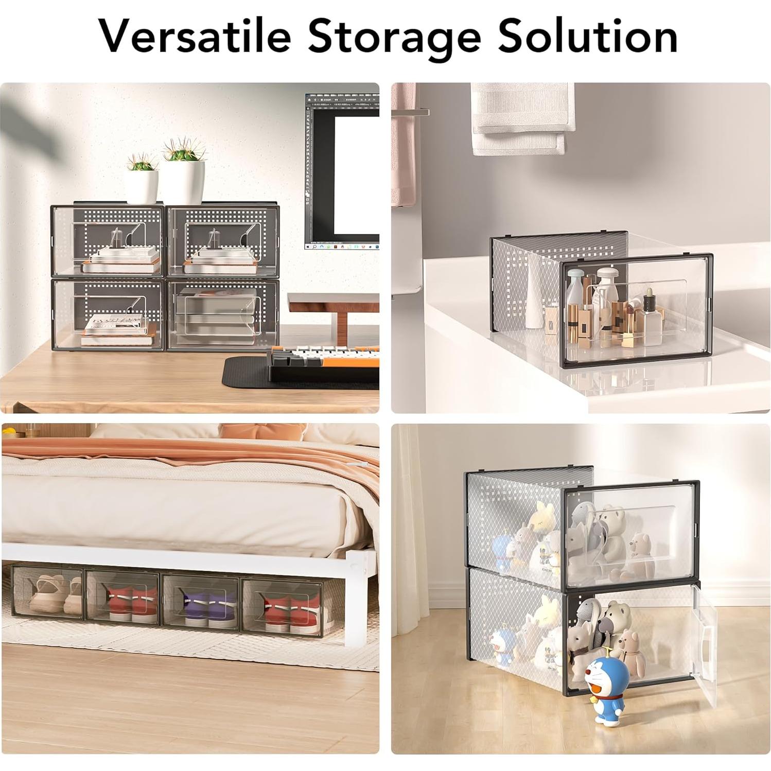 Caja de Almacenamiento para Zapatos Foluck 15 Piezas Apilables