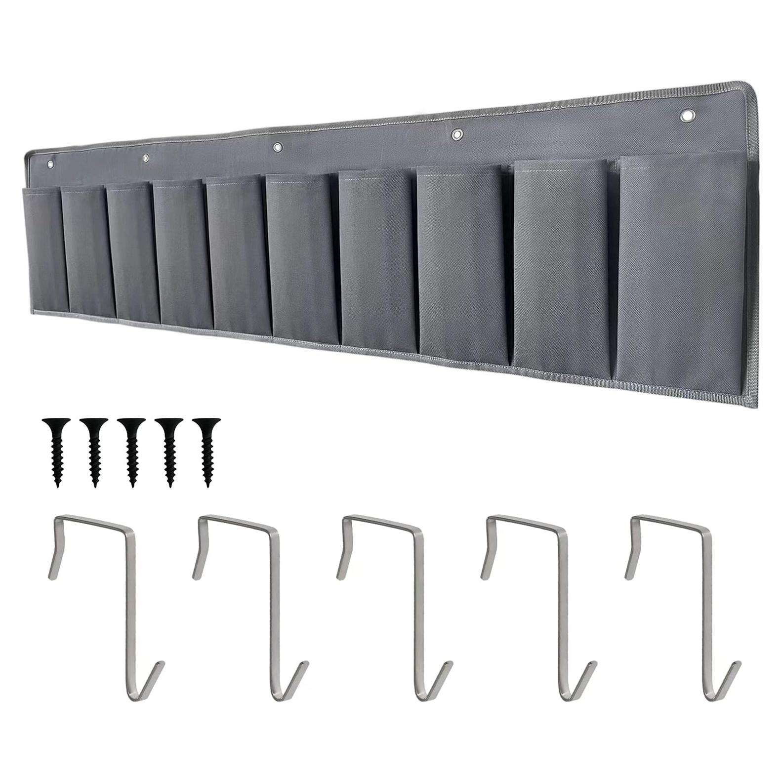 Organizador de Zapatos Colgante RVZONE 10 Bolsillos Gris