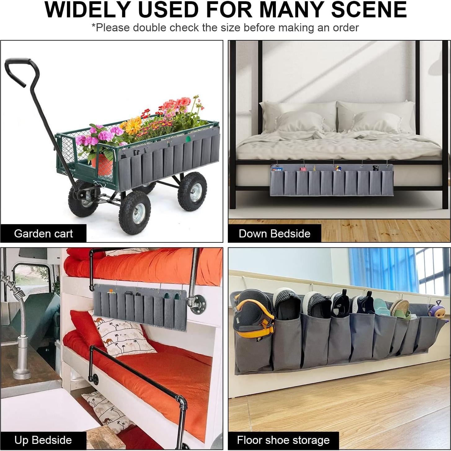 Organizador de Zapatos Colgante RVZONE 10 Bolsillos Gris