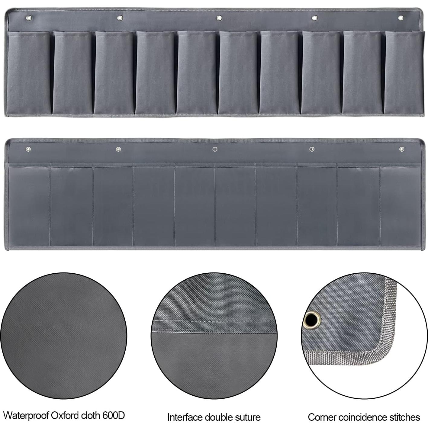 Organizador de Zapatos Colgante RVZONE 10 Bolsillos Gris