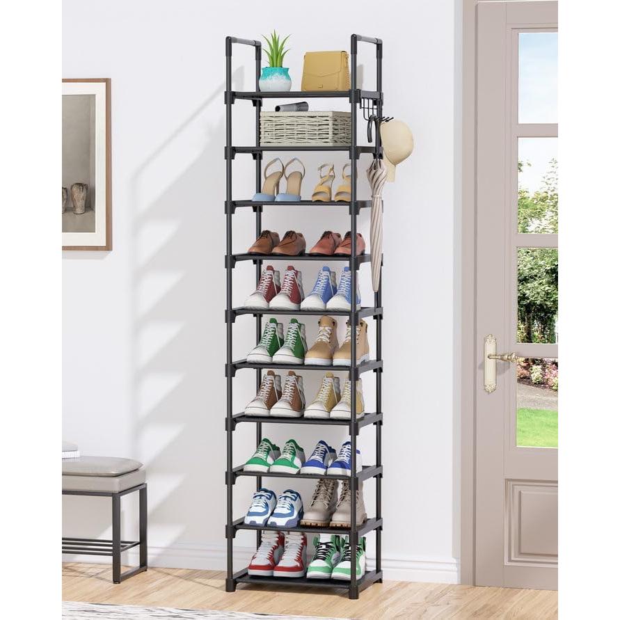 Zapatero Kitsure Alto 10 Niveles 42.9x30x174 cm Negro