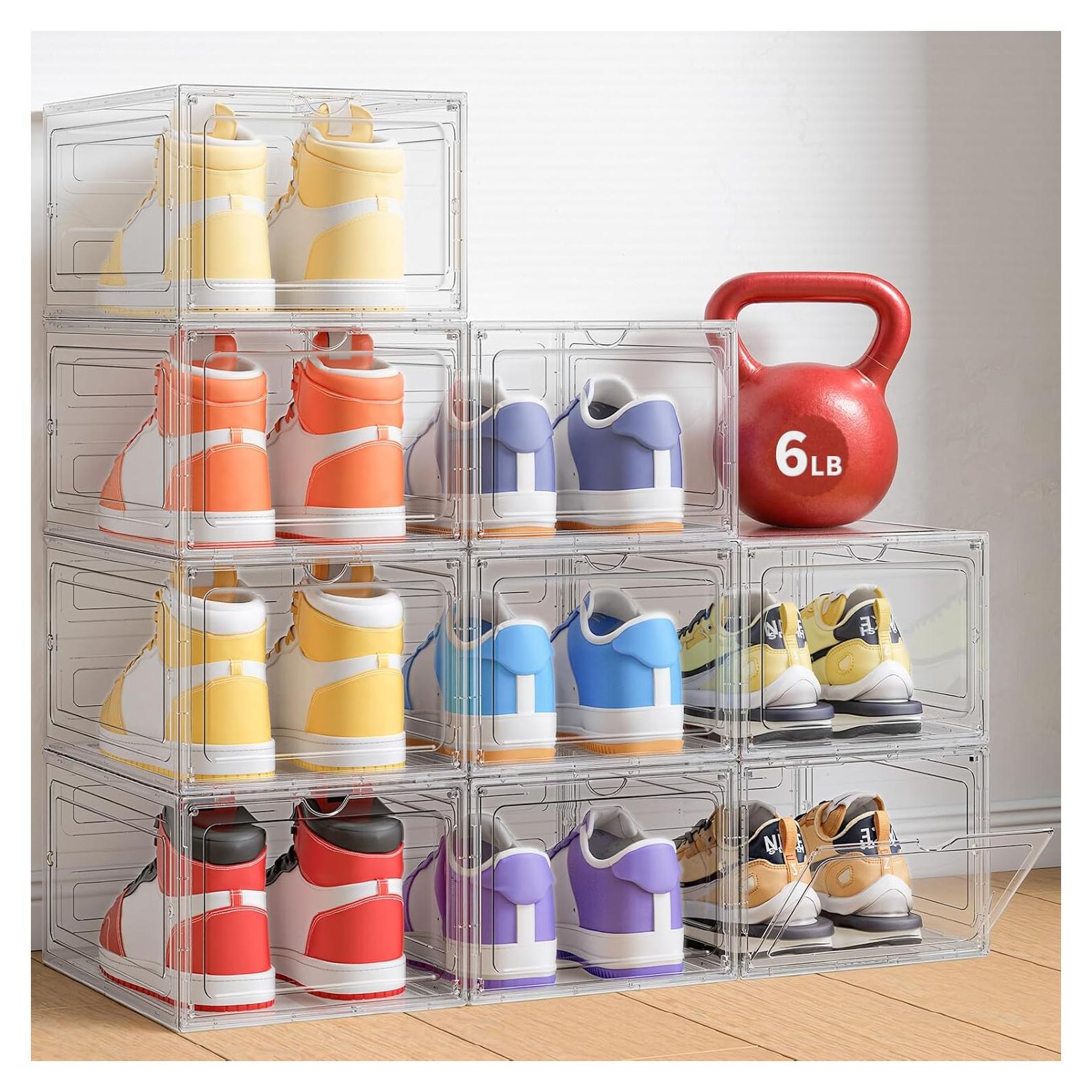 Kitsure Organizador de Zapatos Apilable - 9 Cajas Transparentes