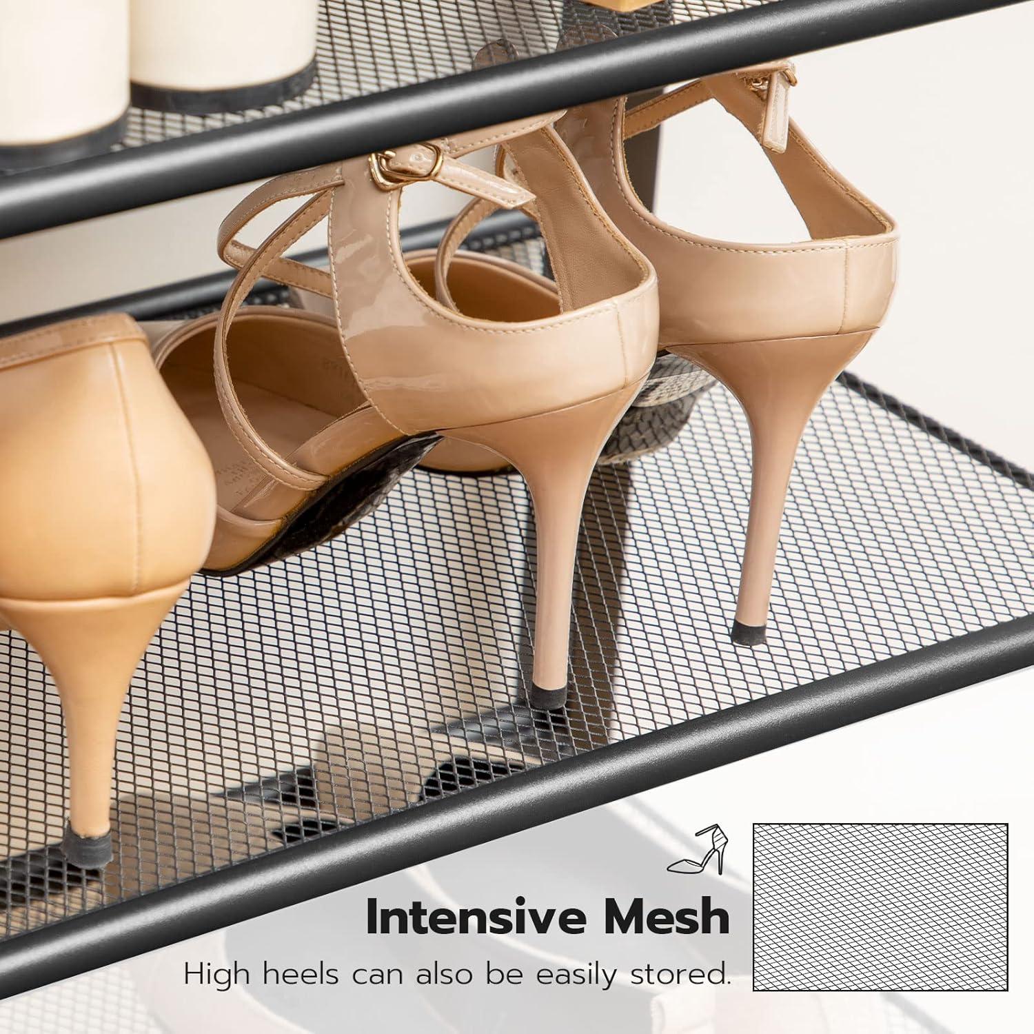 Estante para Zapatos HOOBRO 8 Niveles Marrón Rústico 75 cm