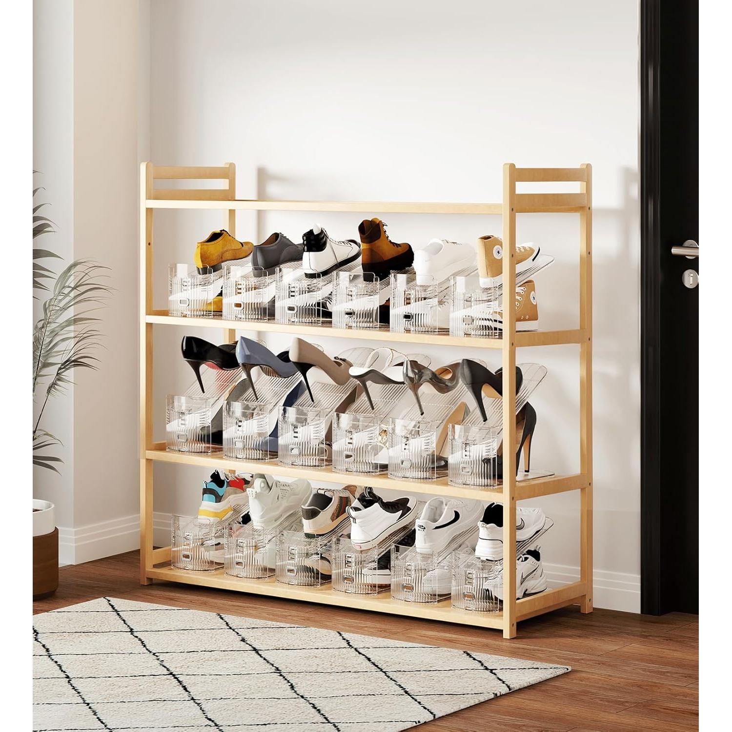 Organizador de Zapatos Euberla 12PACK Ajustable Transparente