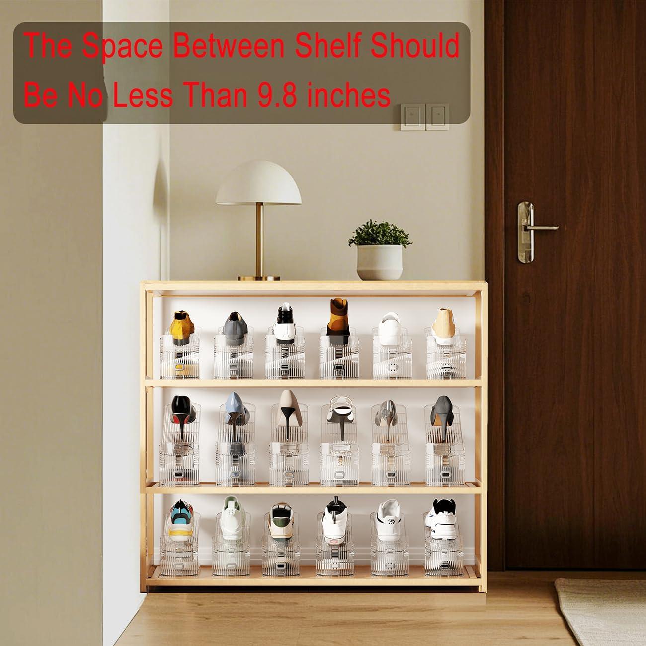 Organizador de Zapatos Euberla 12PACK Ajustable Transparente