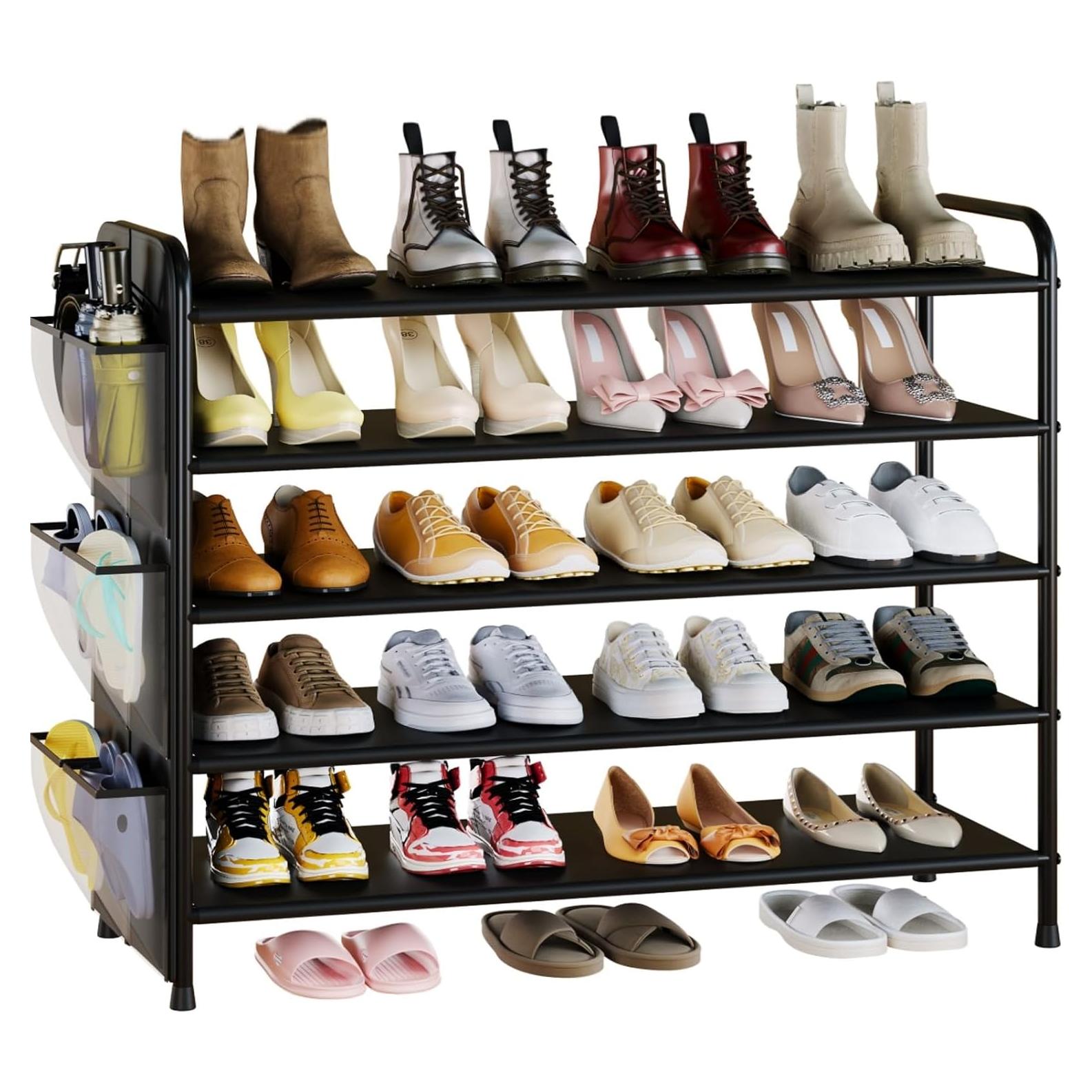 Estante para Zapatos Housen Solutions Negro 5 Niveles 20-25 Pares