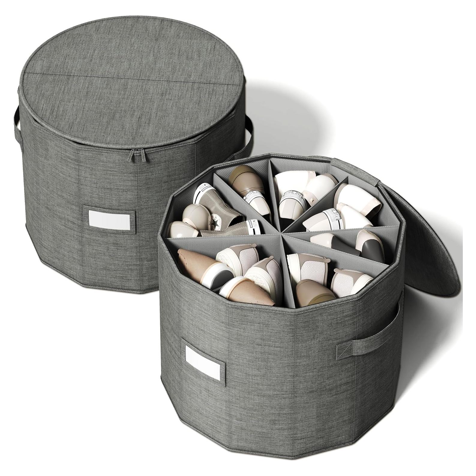 Organizador de Zapatos Vailando Cilíndrico 2-Pack Grande Gris