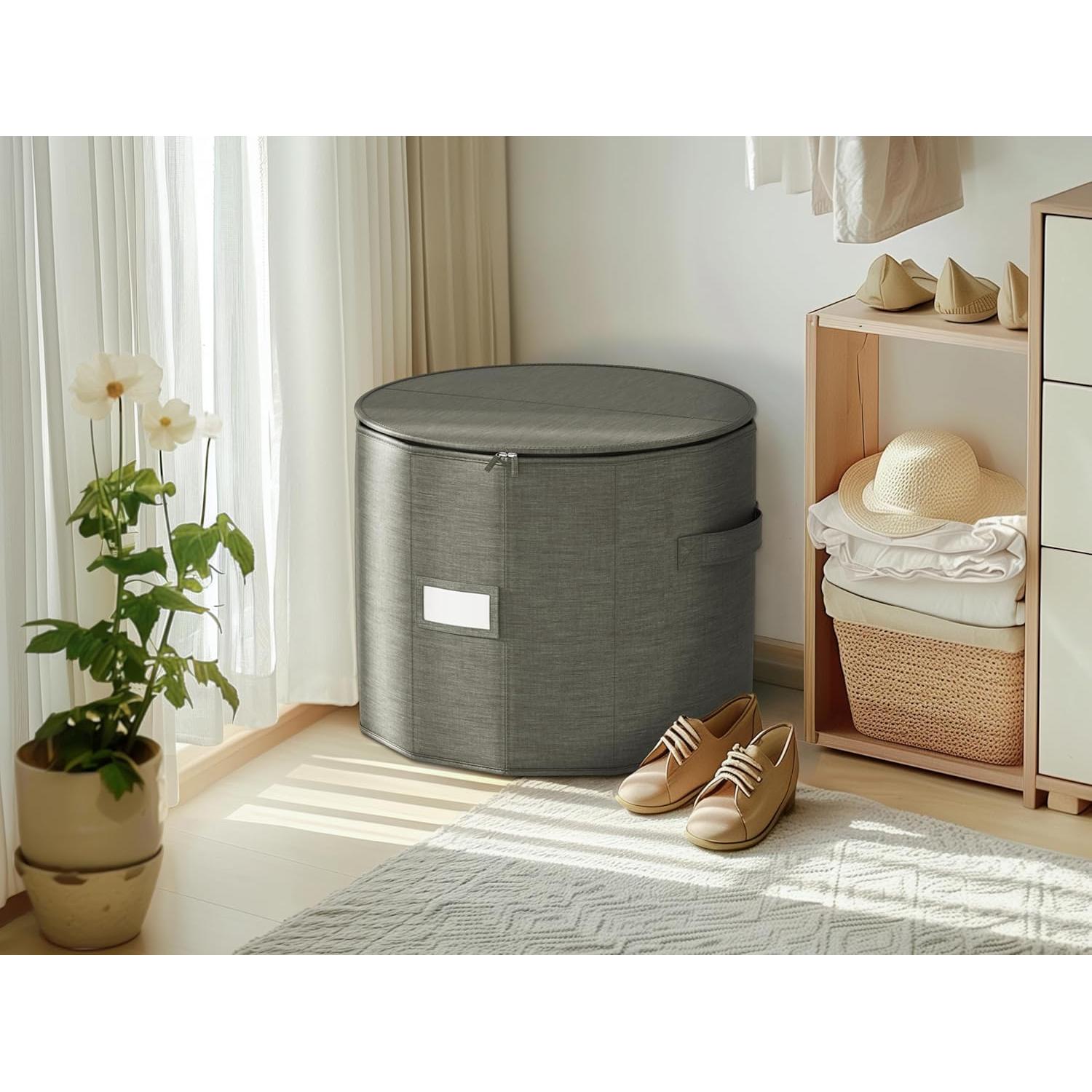 Organizador de Zapatos Vailando Cilíndrico 2-Pack Grande Gris