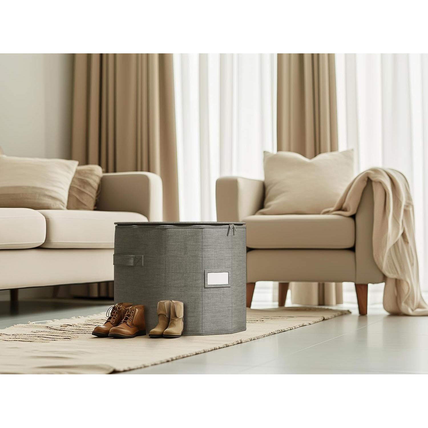 Organizador de Zapatos Vailando Cilíndrico 2-Pack Grande Gris