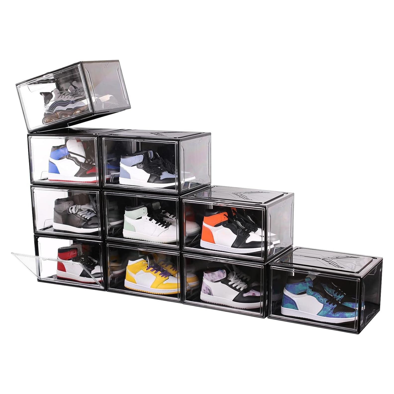 Cajas de Zapatos KDOR Transparentes Apilables 10 Piezas