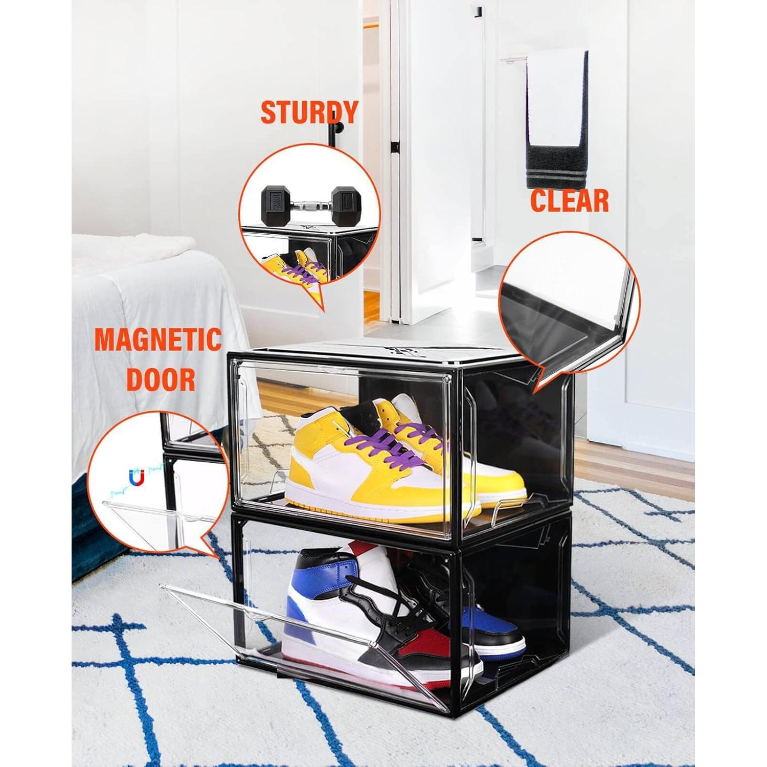 Cajas de Zapatos KDOR Transparentes Apilables 10 Piezas