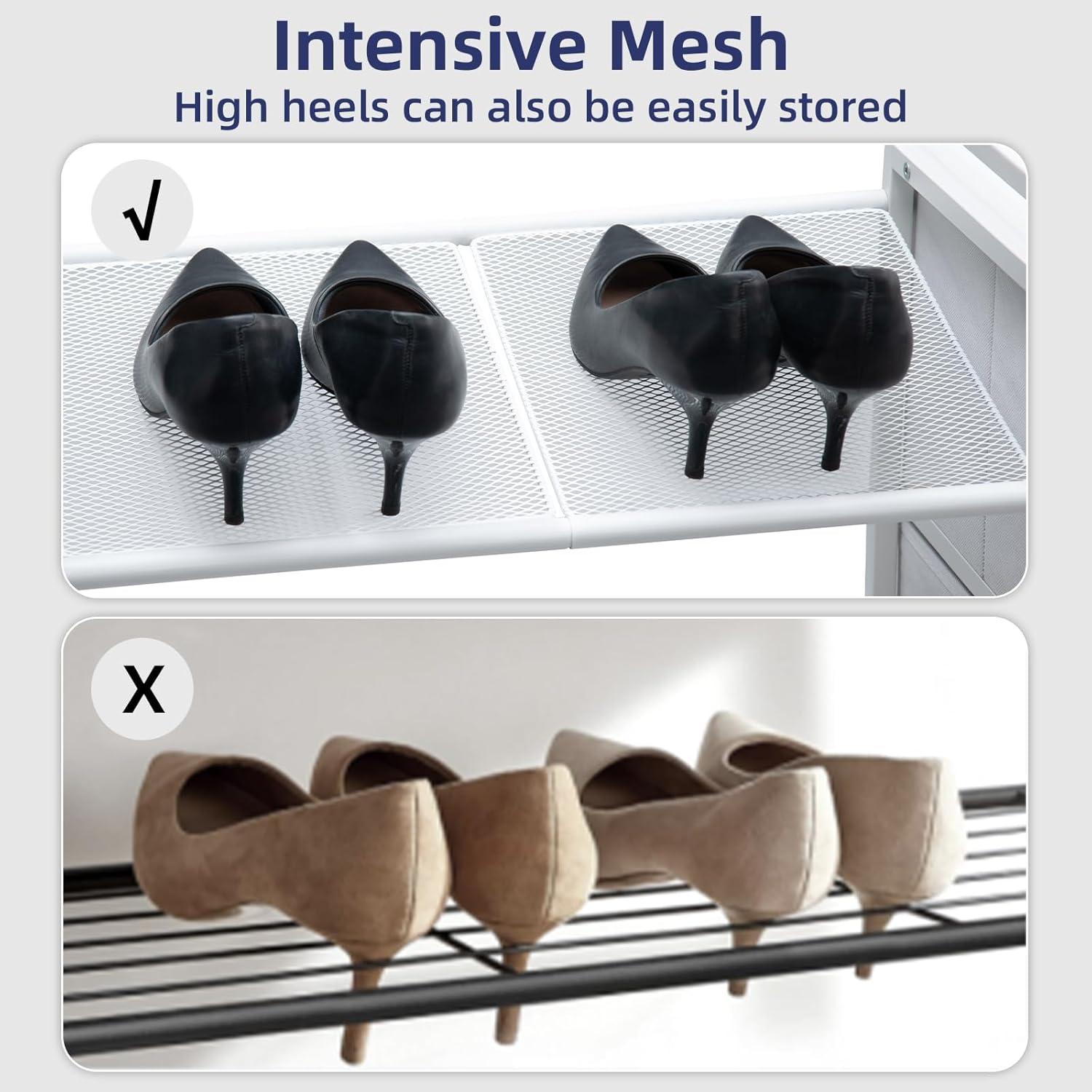 Estante para zapatos Somdot 3 niveles con 3 cajones madera