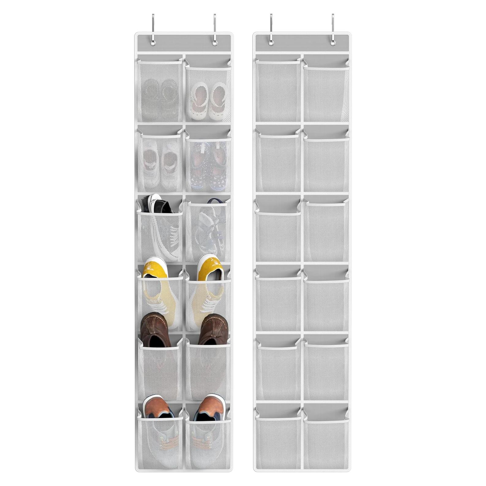 Organizador de Zapatos Colgante Simple Houseware 24 Bolsillos Gris