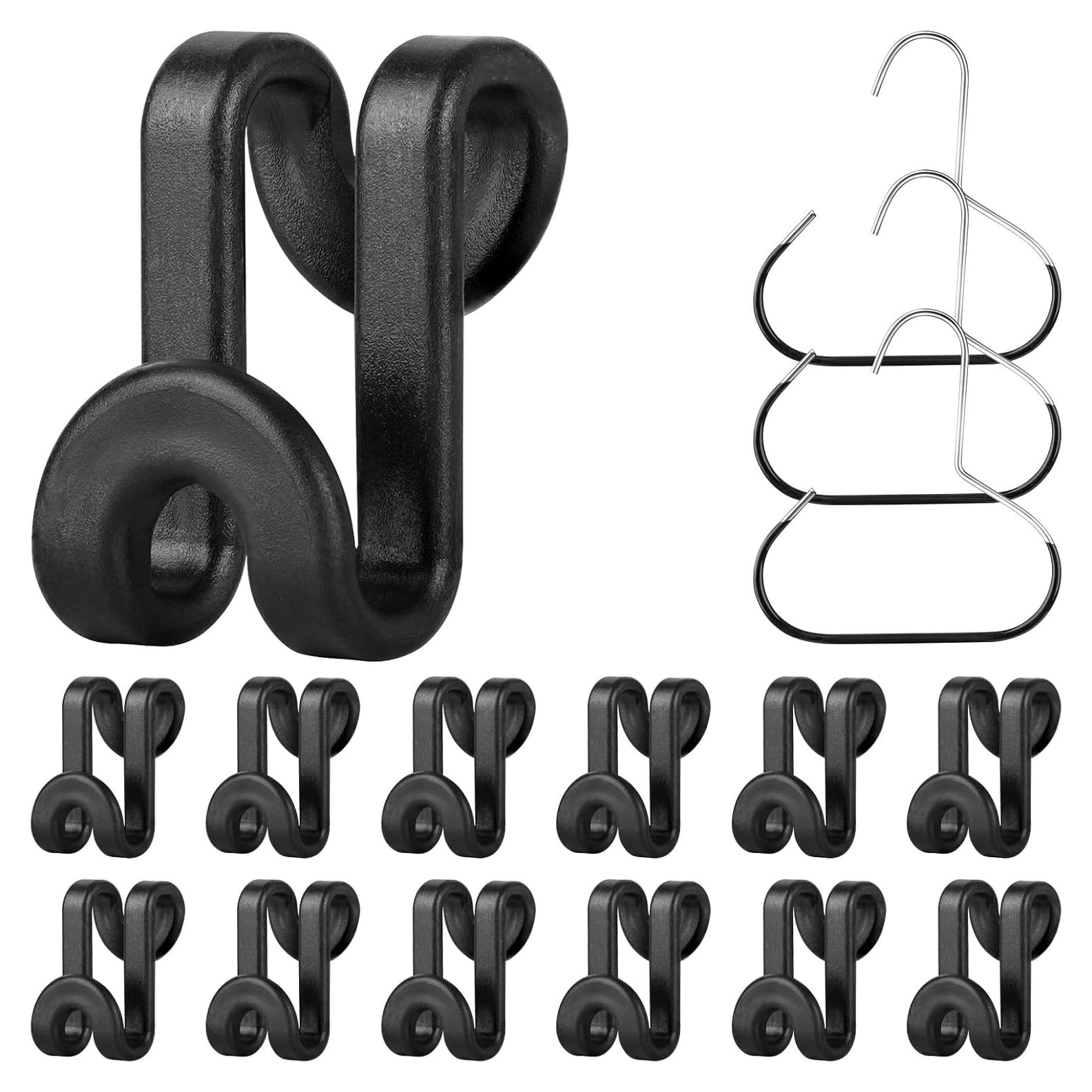 Conjunto de Ganchos Ahorra Espacio BATHRINS 63 Pcs Negro