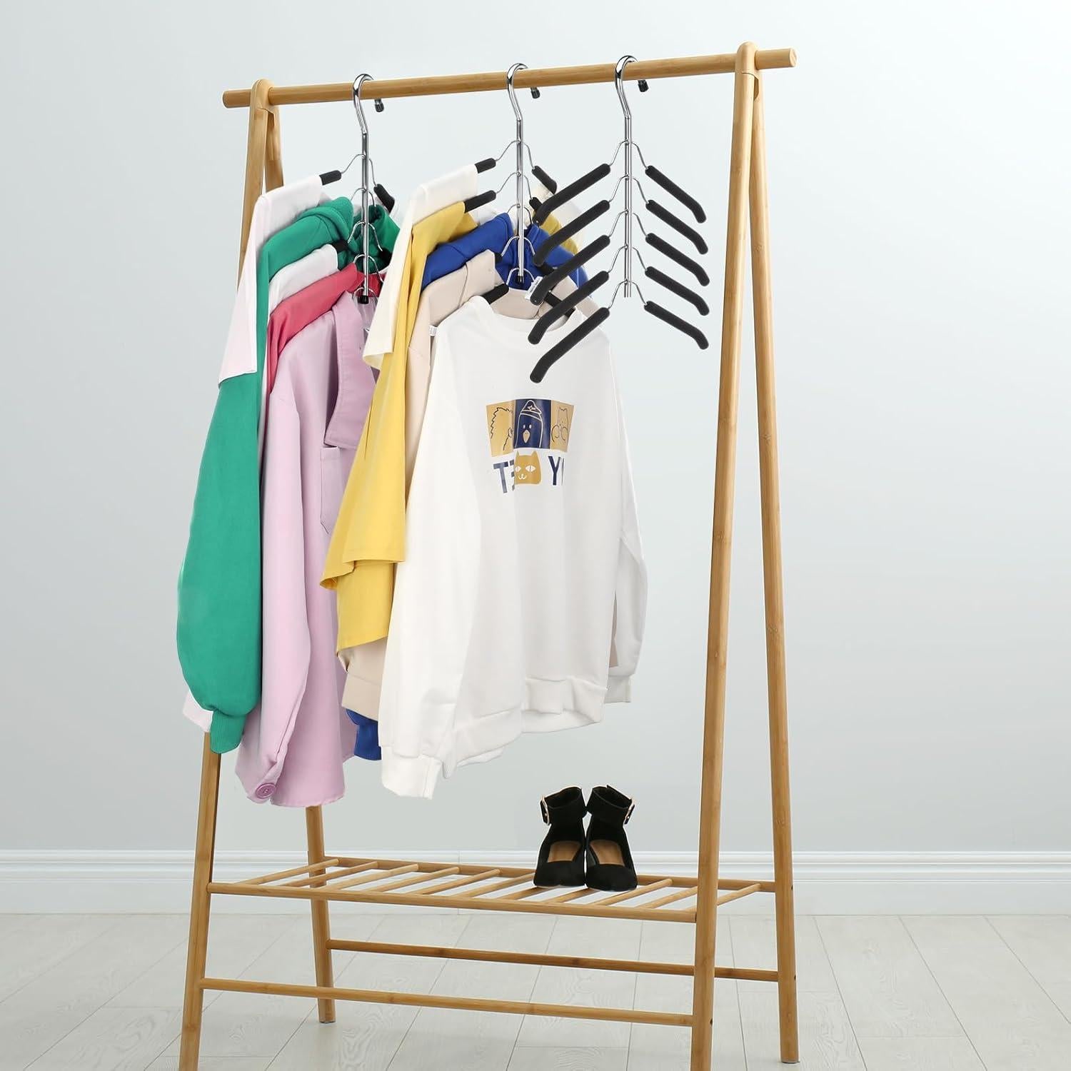 Perchas Antideslizantes Ripeng 8 Pcs Metal 5 en 1 Ahorra Espacio