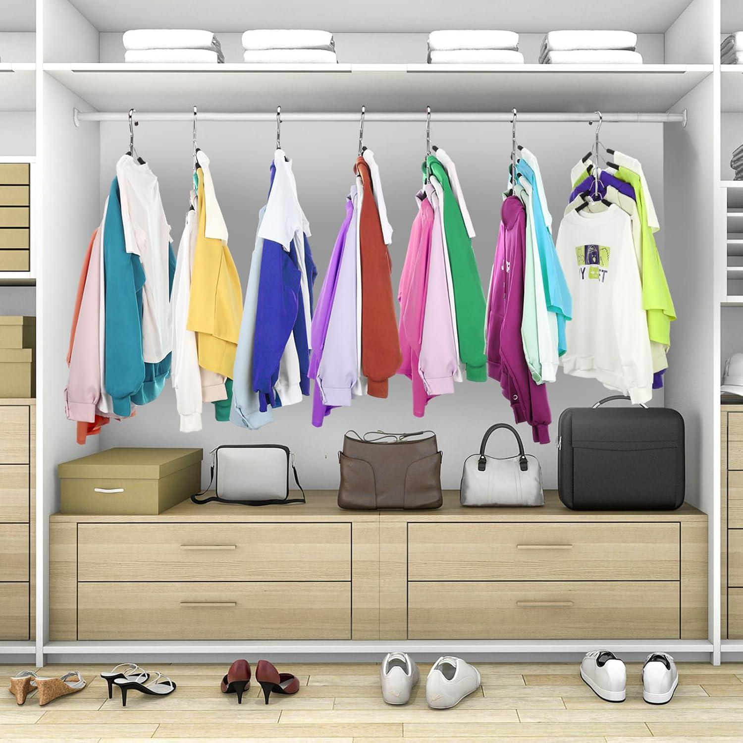 Perchas Antideslizantes Ripeng 8 Pcs Metal 5 en 1 Ahorra Espacio