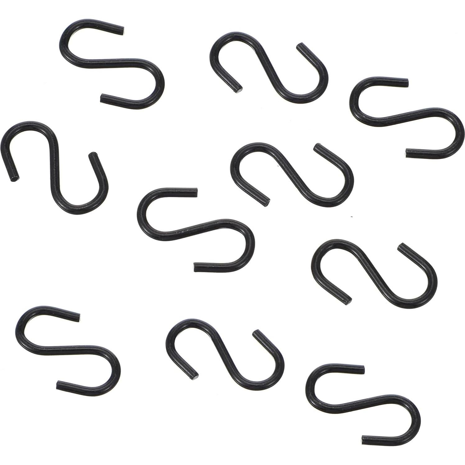 50 Ganchos S Mini de Acero Inoxidable 2.5 cm para Manualidades