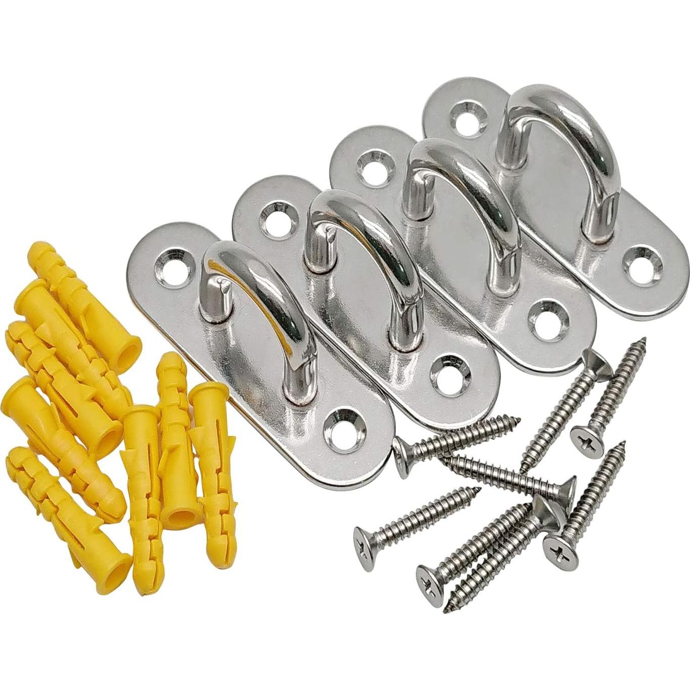 Ganchos de Techo Hulless 4 Pcs Acero Inoxidable 304 7.87 cm