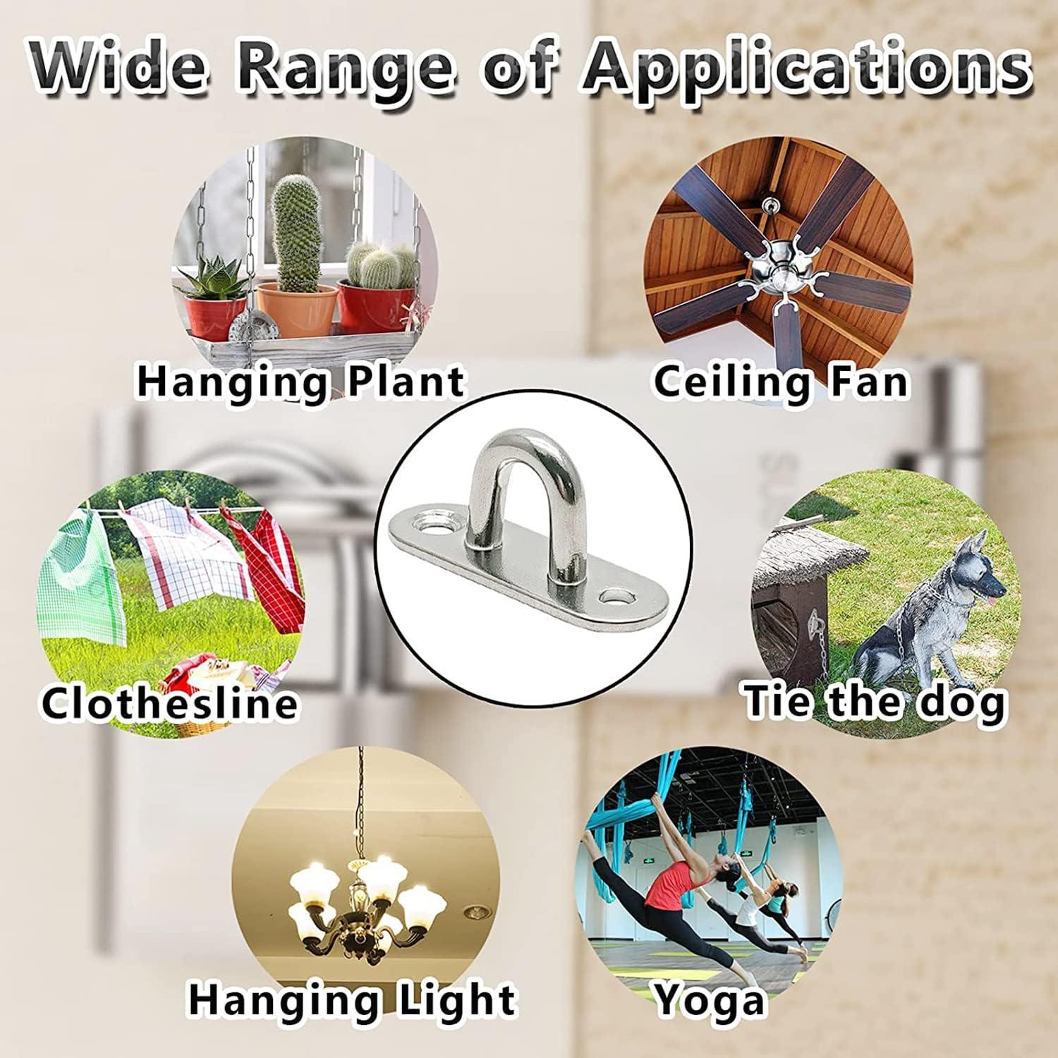 Ganchos de Techo Hulless 4 Pcs Acero Inoxidable 304 7.87 cm