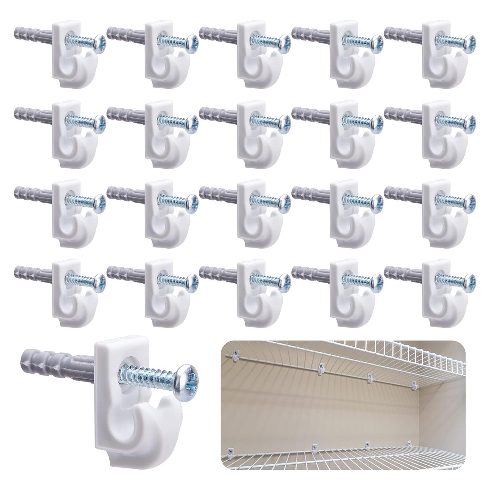 Clips de Pared Sfcddtlg 25 Pcs para Estantes de Alambre