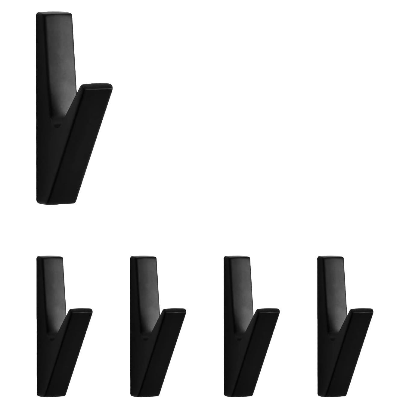 5 Ganchos de Pared SARIHOSY para Ropa y Accesorios - Negro