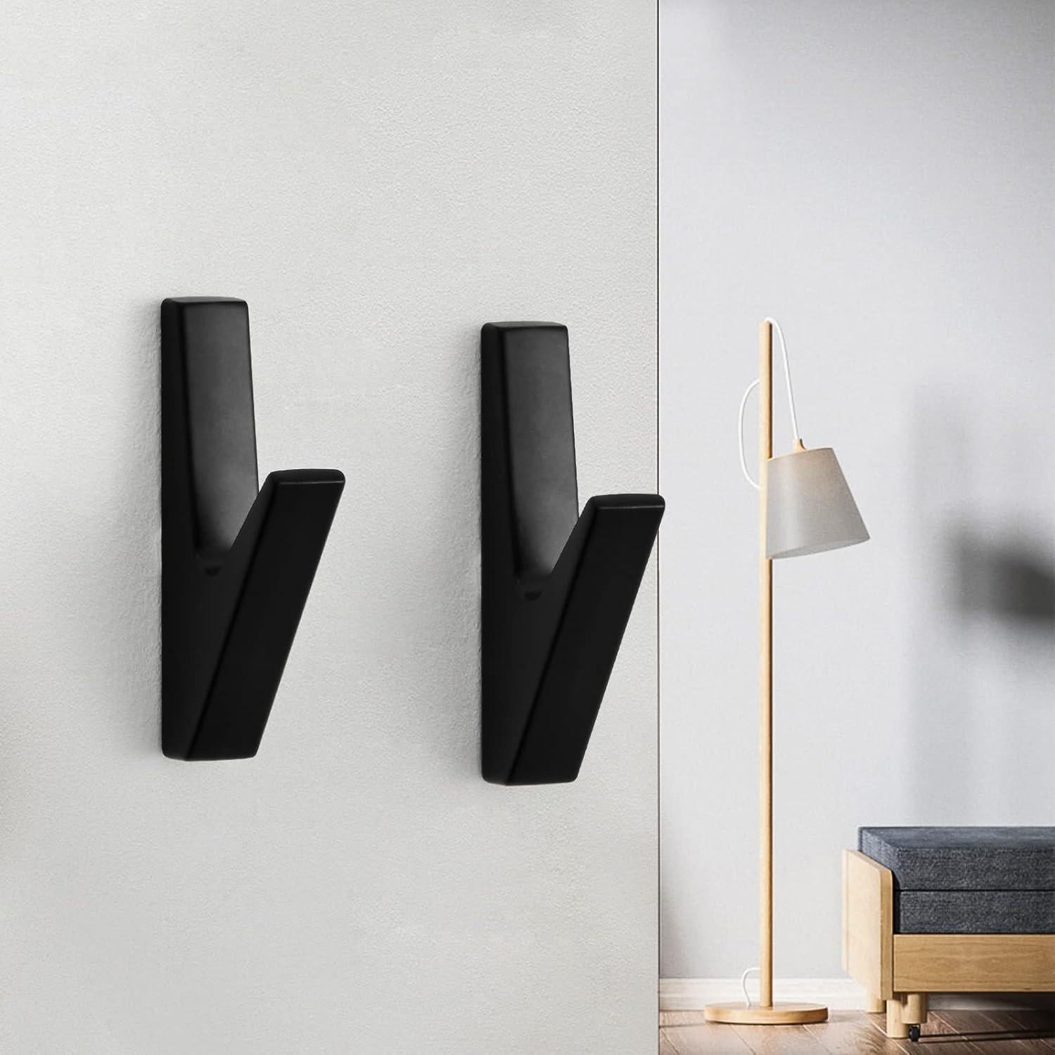 5 Ganchos de Pared SARIHOSY para Ropa y Accesorios - Negro