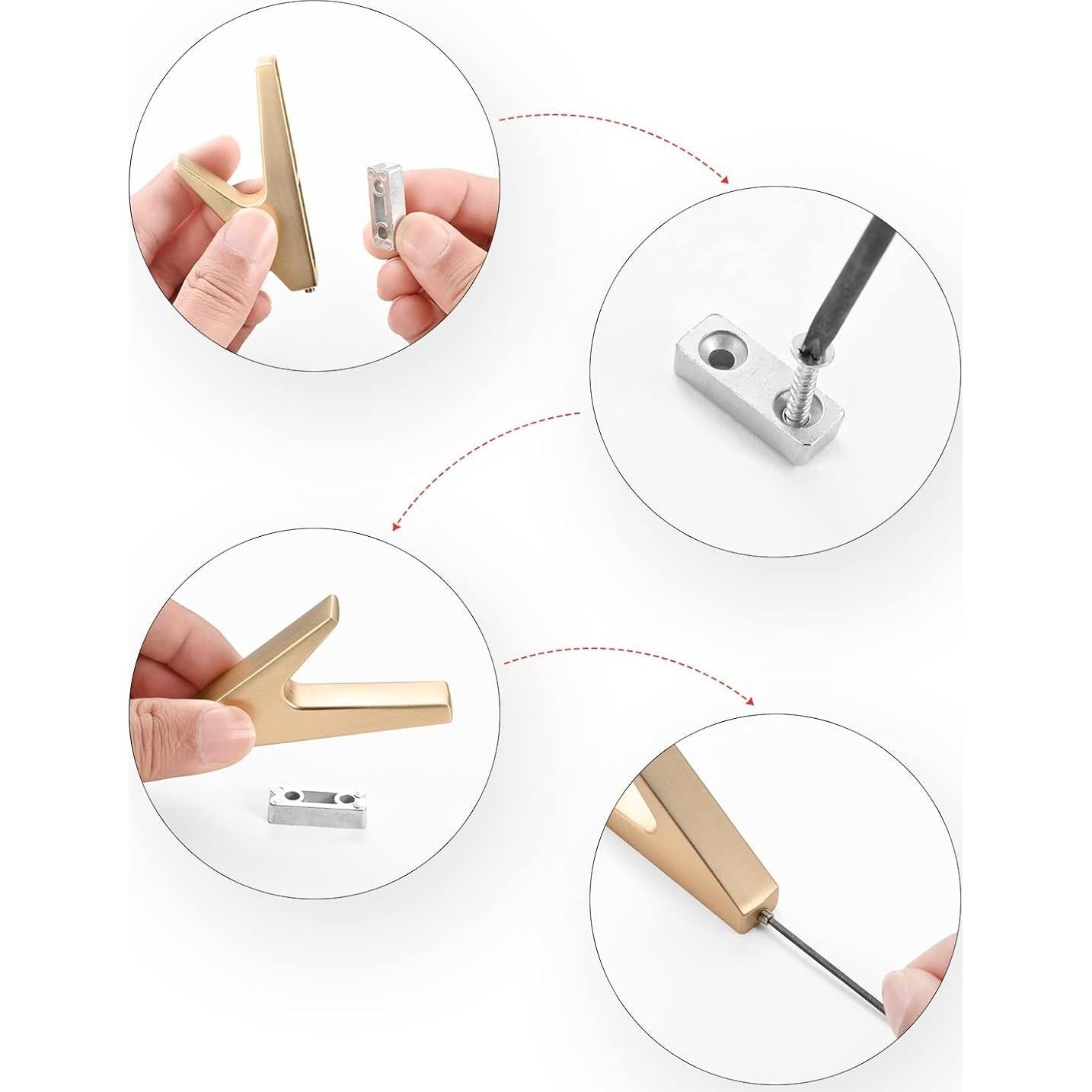 5 Ganchos de Pared SARIHOSY para Ropa y Accesorios - Negro