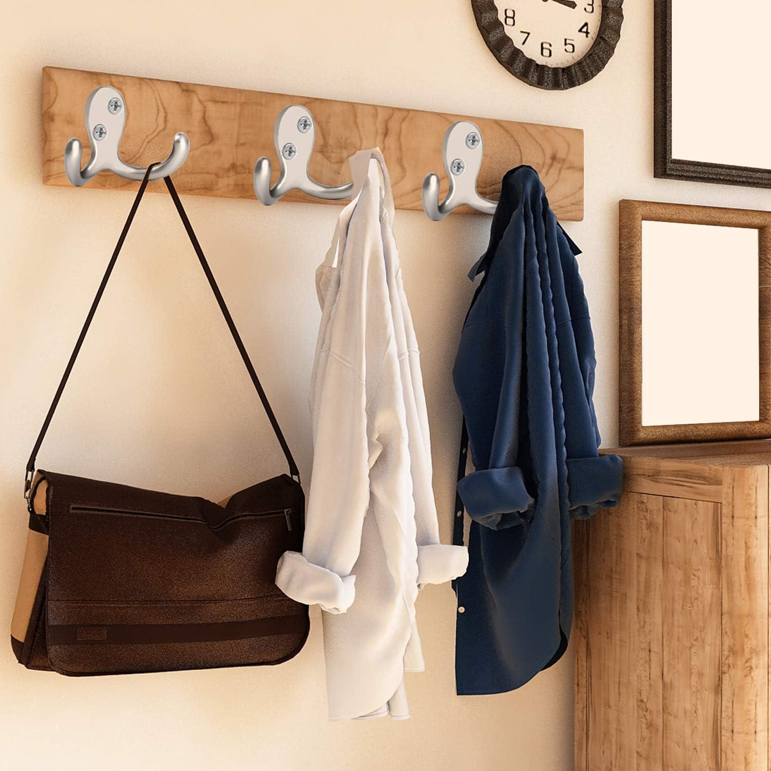 Ganchos de Abrigo Doble Punta IBosins 8 Pcs Plateado 18 kg