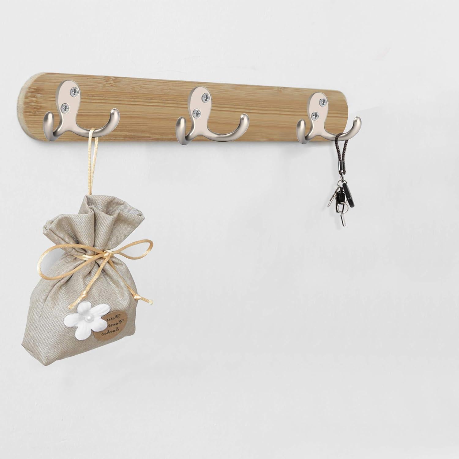 Ganchos de Abrigo Doble Punta IBosins 8 Pcs Plateado 18 kg