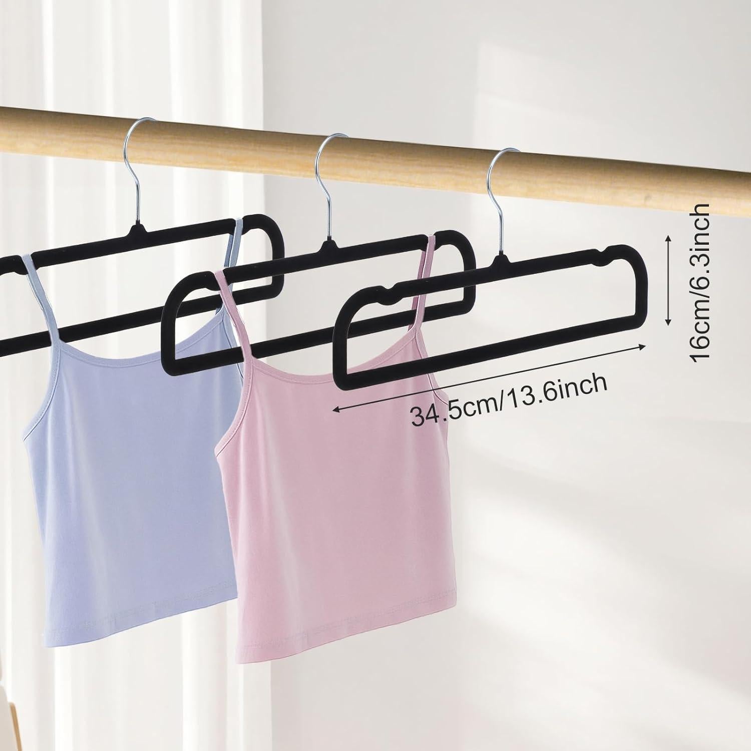 Perchas de Terciopelo Antideslizantes Meyeyaia - Paquete de 20