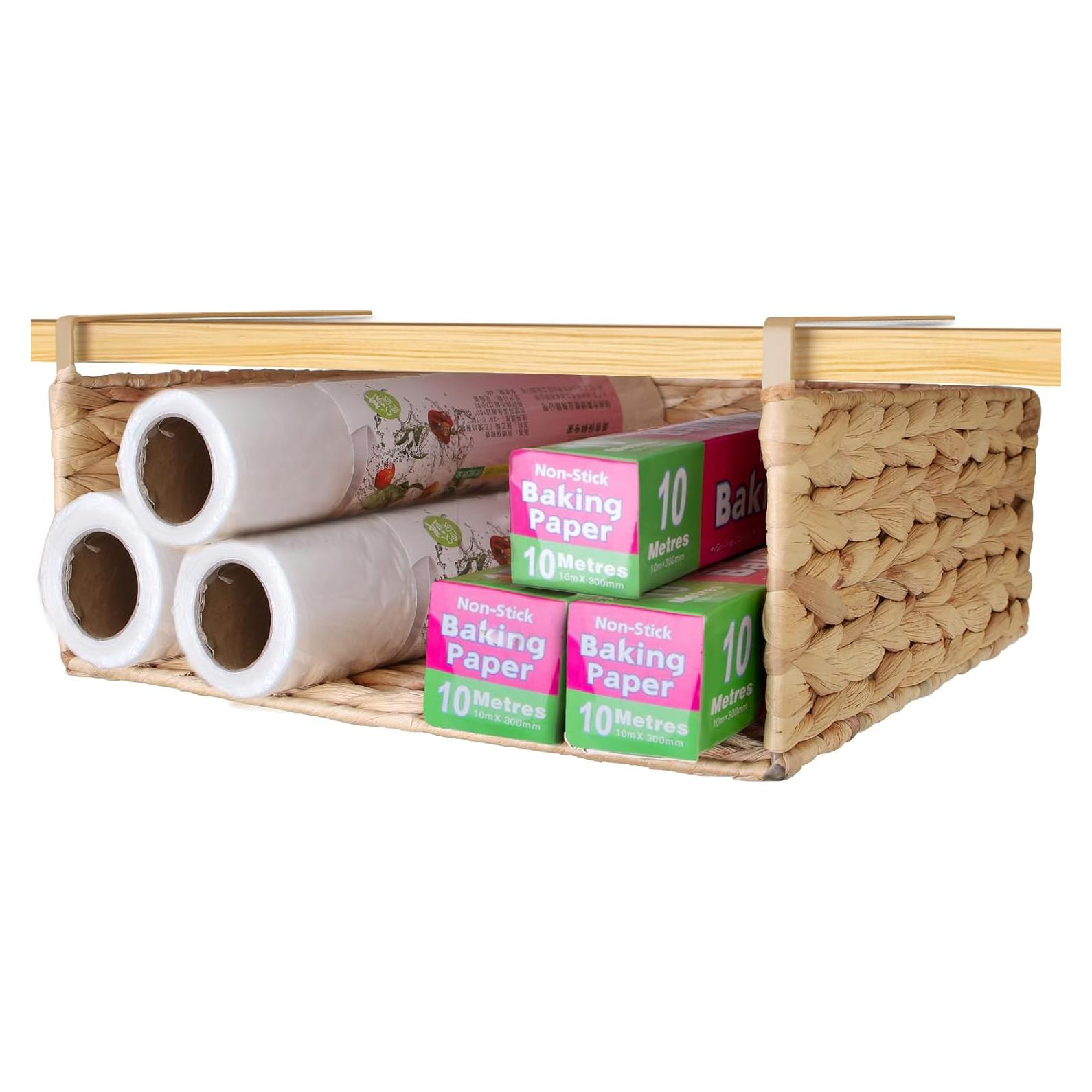 Cesta de Almacenamiento Colgante BSTNASI de Jacinto de Agua 32x30 cm