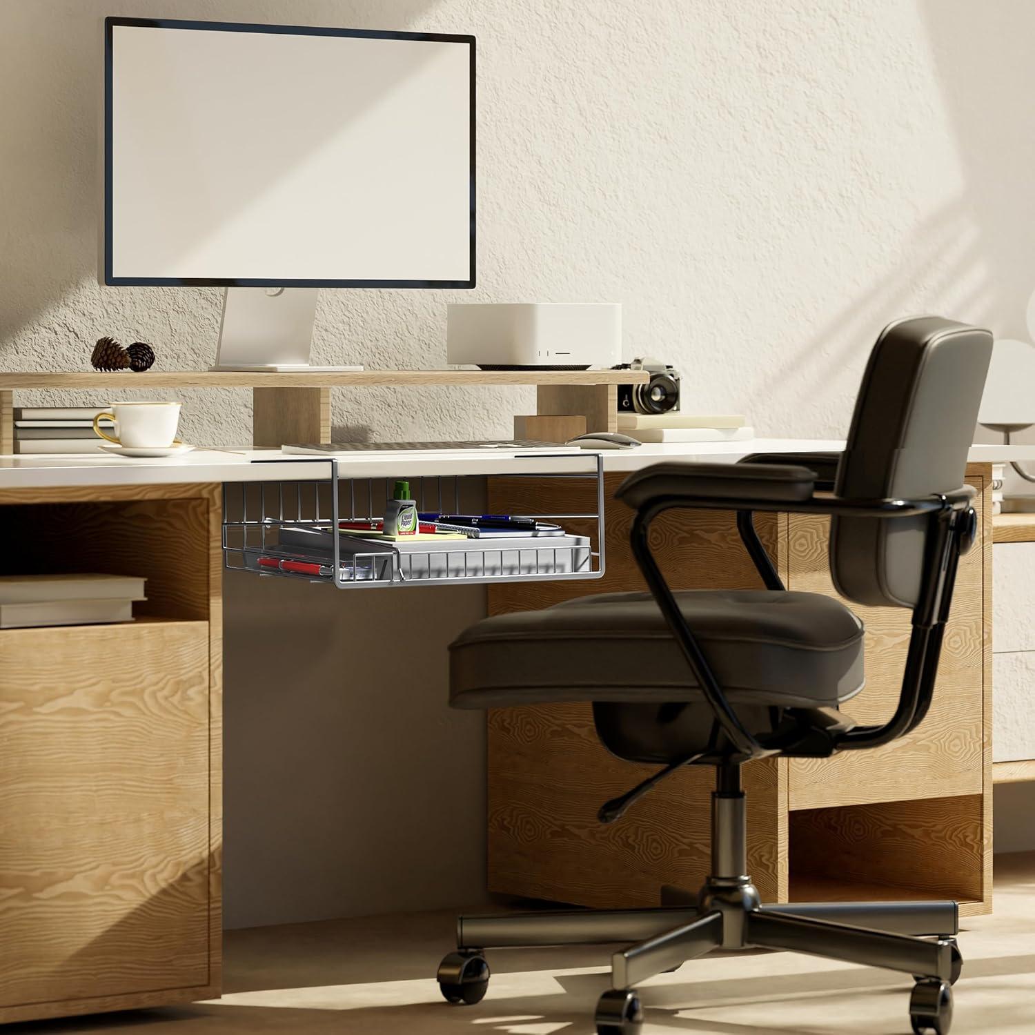 Organizador de Latas Sorbus Bajo Gabinete 2 Estantes Plata