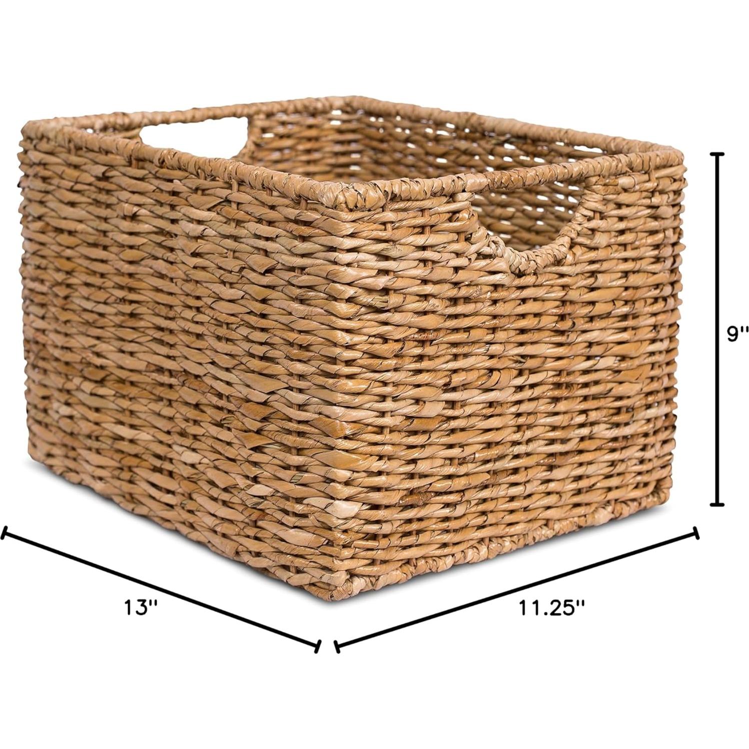 Cestas Organizadoras BIRDROCK HOME - Juego de 3, Mimbre Natural